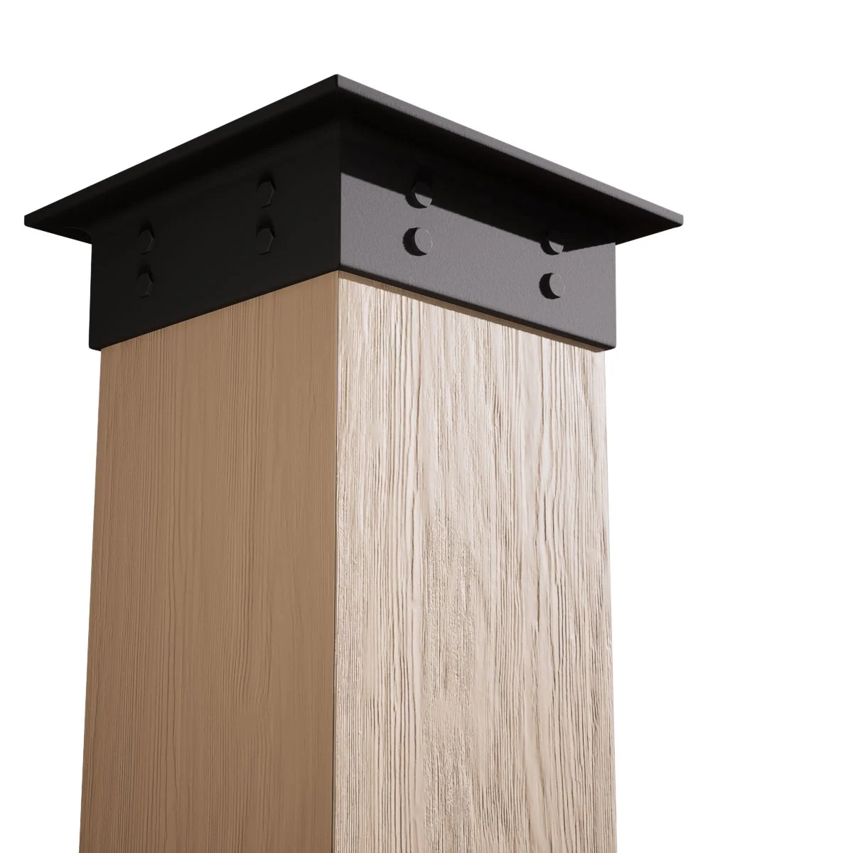 Ekena Millwork 6"W x 5'H Sand Blasted Endurathane Faux Wood Non-Tapered Square Column Wrap with Faux Iron Capital & Base - Image 81