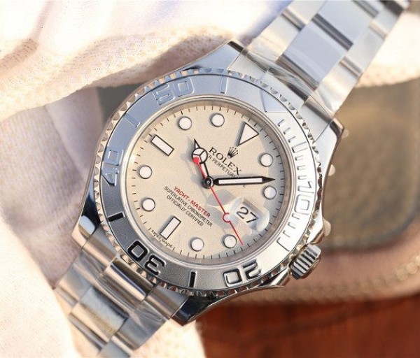 Replica Rolex Yacht-Master 116622 JF Silver Dial on SS Bracelet SH3135 - Elite Watch Atelier