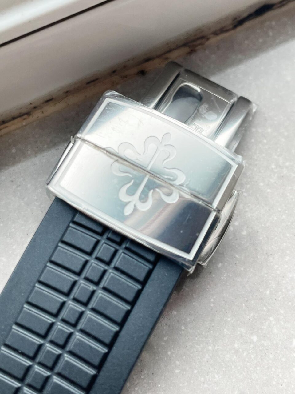 Replica PATEK PHILIPPE Aquanaut 5164A SS GRF BEST EDITION BLACK DIAL ON BLACK RUBBER STRAP A324 V2 - Top club