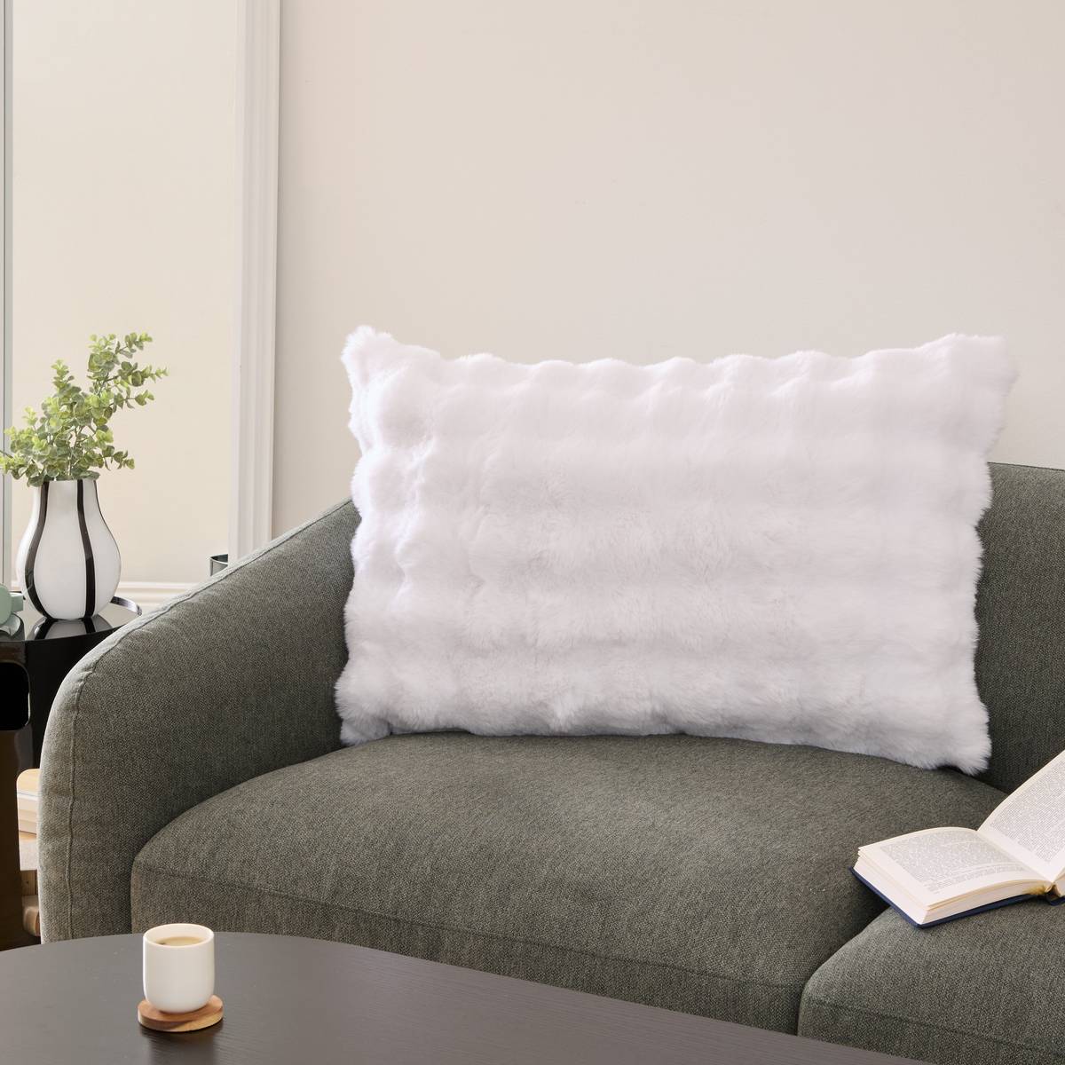 Cushion "Zephy" White, 50x80 cm