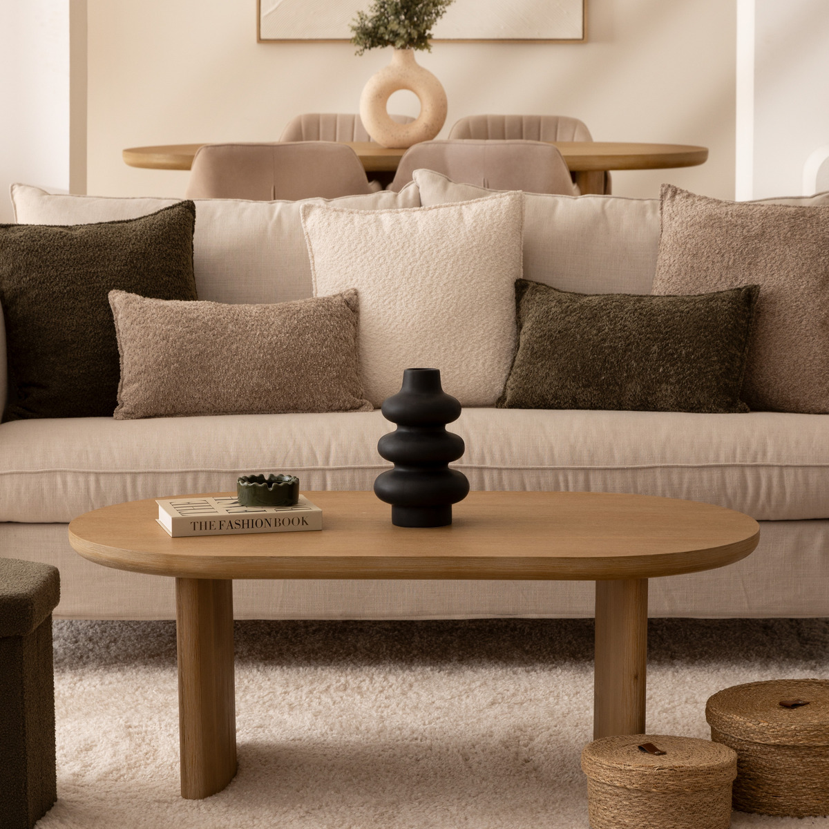 Ceramic vase "Clothilde" Black, H.25 cm