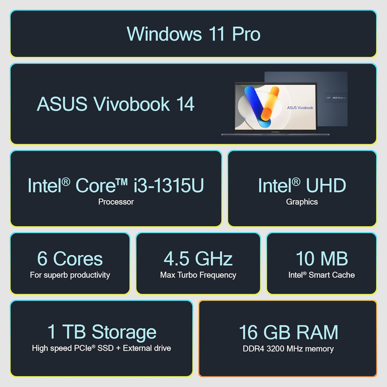 ASUS Vivobook Laptop 2025 Ultra Portable Business Computer  14