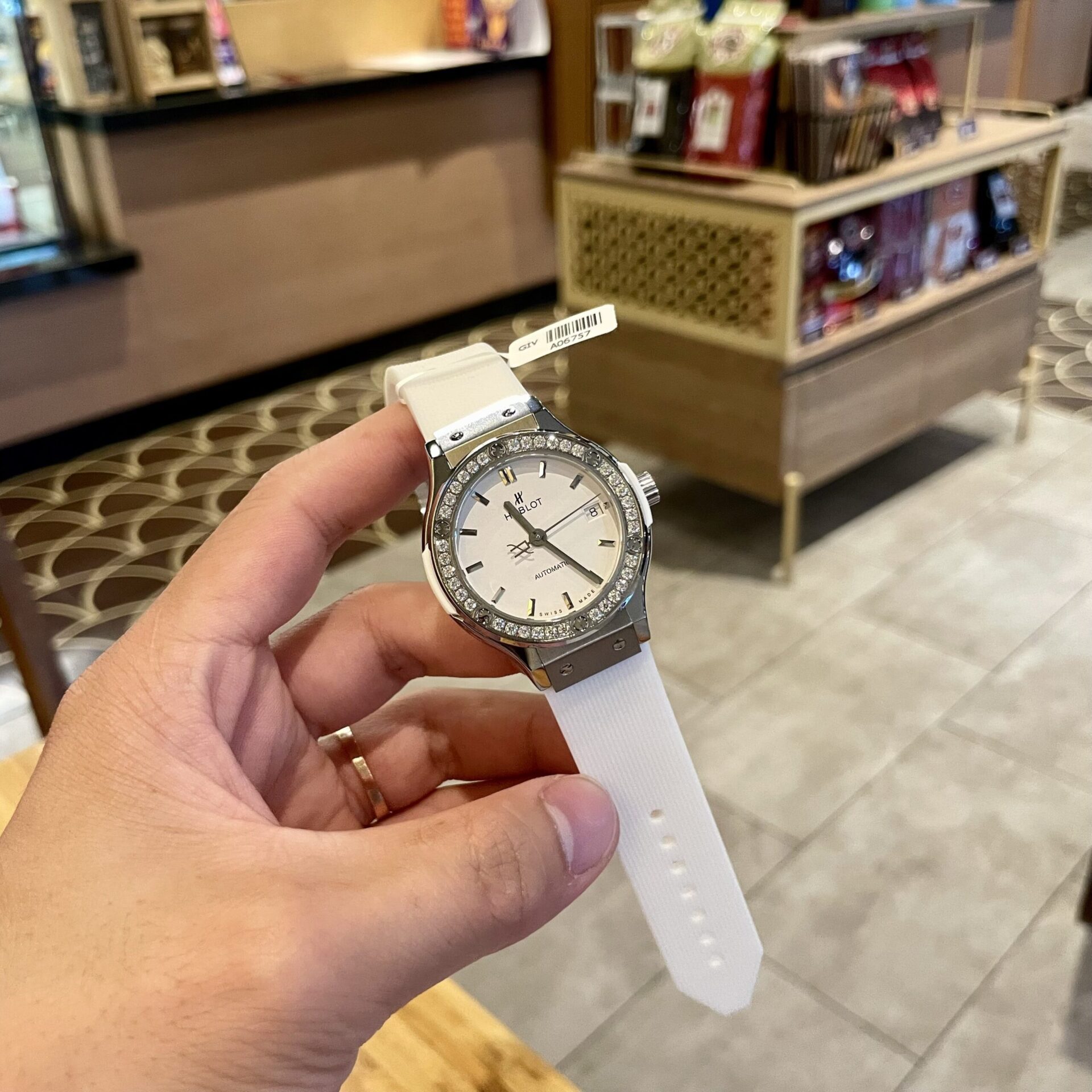 Hublot Replica Watch Classic Fusion White Dial Custom Moissanite Diamonds 38mm - Top club