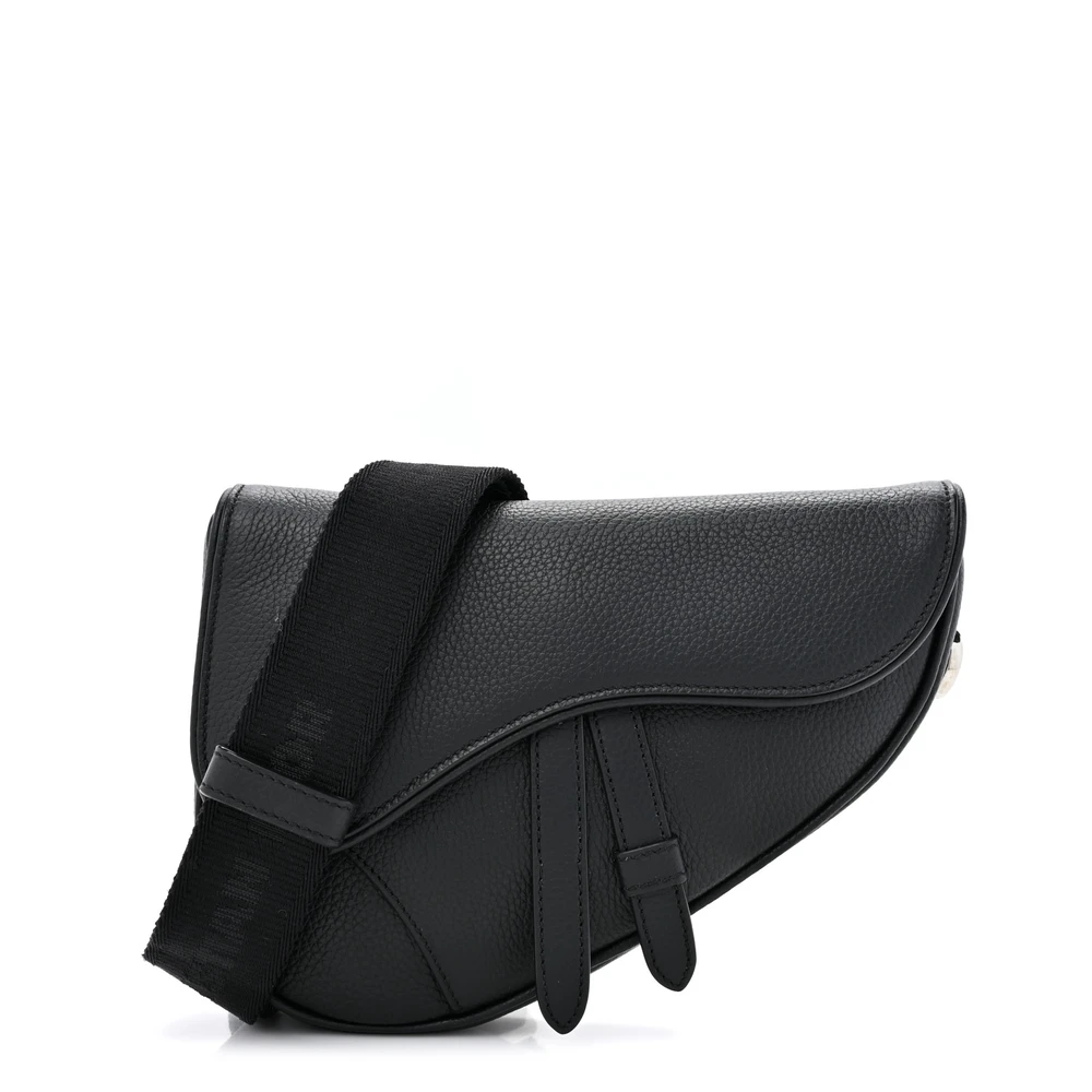 Black Grained Leather Dior Saddle Bag – Mirror Quality Replica