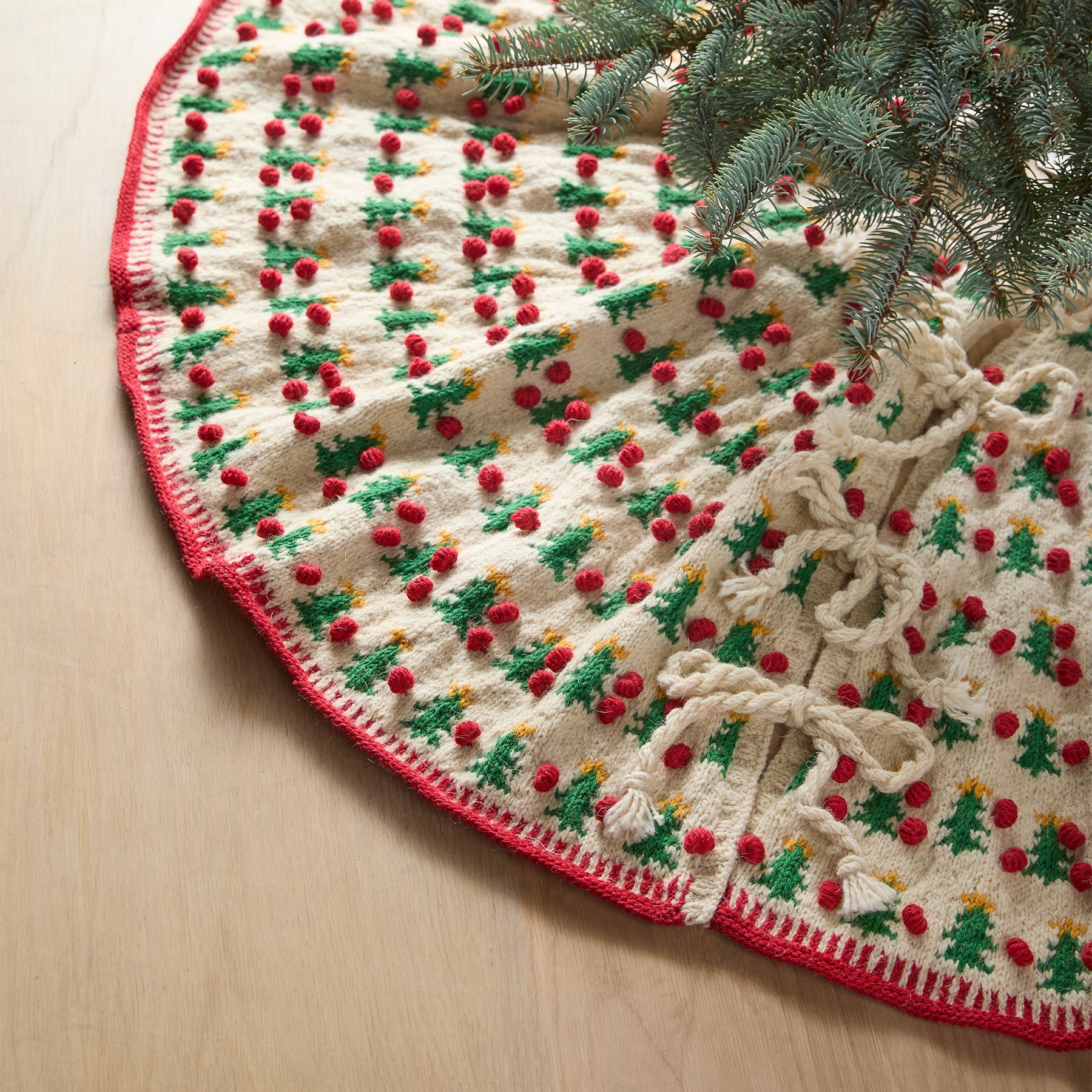 Heirloom Pompom Trees Tree Skirt - Sundance Clothing