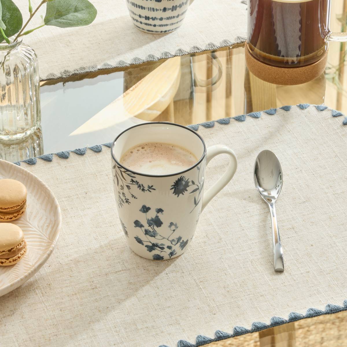 Mug "Umami" 310 ml, New Bone China (Porcelain), Floral pattern