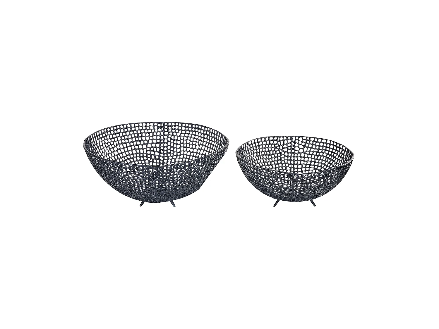 Lot de 2 bols décoratifs KRUKUT Métal Noir