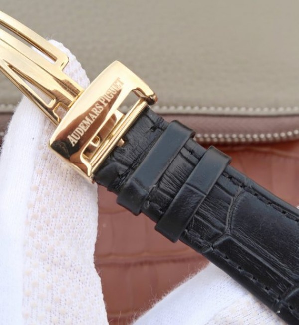 Replica Audemars Piguet JF Royal Oak 41mm 26574 YG Blue Dial Leather Strap A5134 - Top club