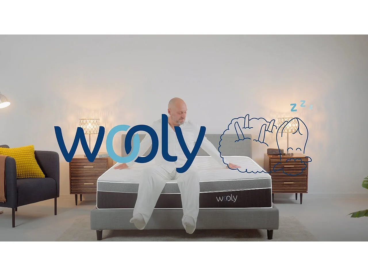 Matelas Wooly Level XL 140x190 cm - Hauteur 30 cm - Mousse Gel rafraîchissant - Mémoire de Forme - Haute Densité - Laine - Latex 70 - Confort Ferme