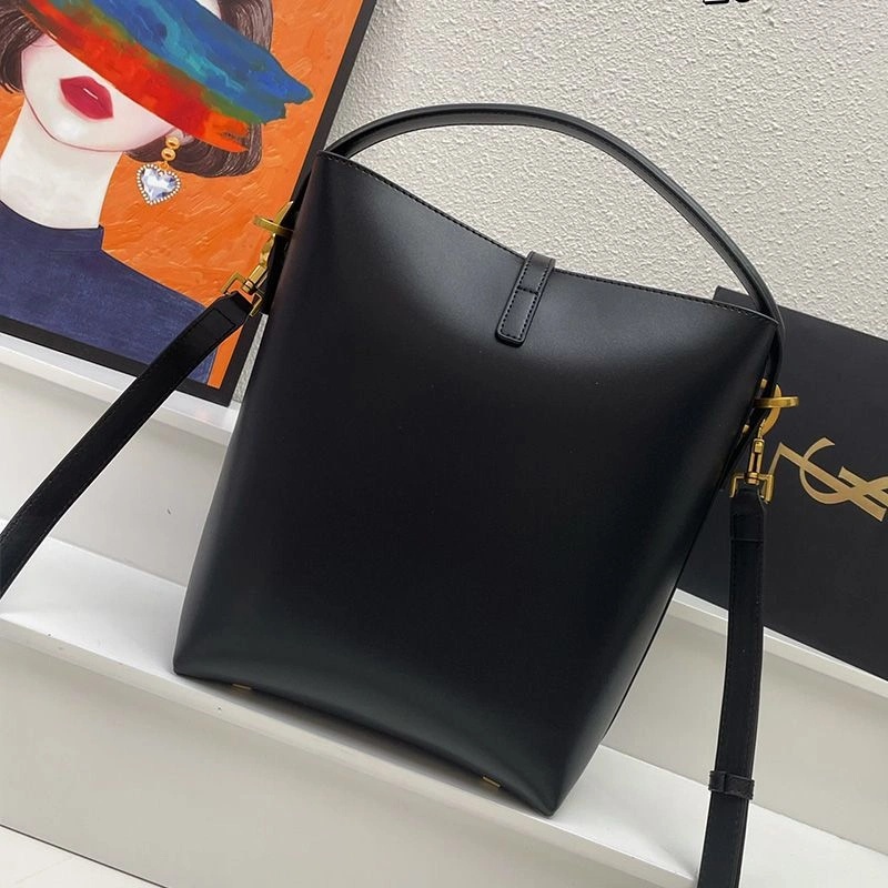 Saint Laurent Medium Le 37 Bucket Bag In Shiny Leather Black Gold - Zealreplica ru | Zealreplicaru.com1:1High-quality replica