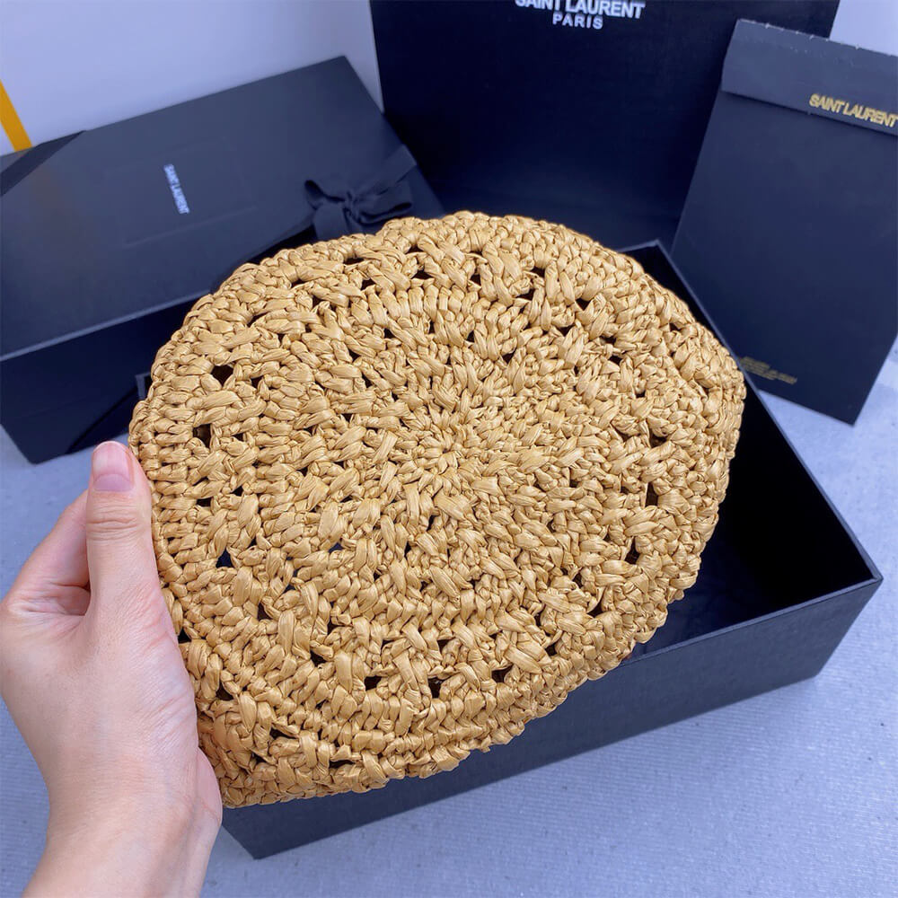 YSL Medium Panier Raffia Bag In Brown1:1High-quality replica