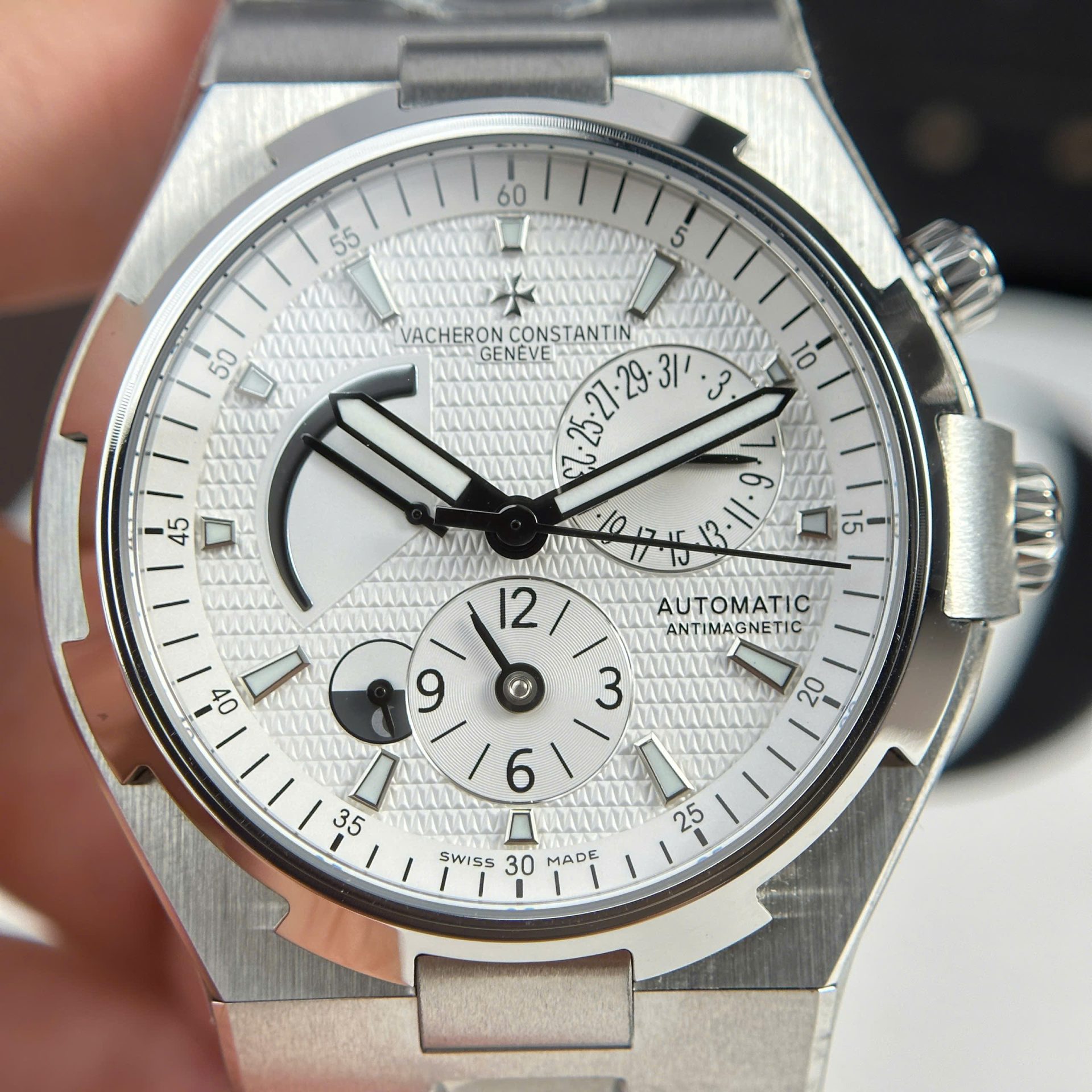 Vacheron Constantin Copies Watches Overseas Dual Time 47450 White 9F Factory 42mm - Top club