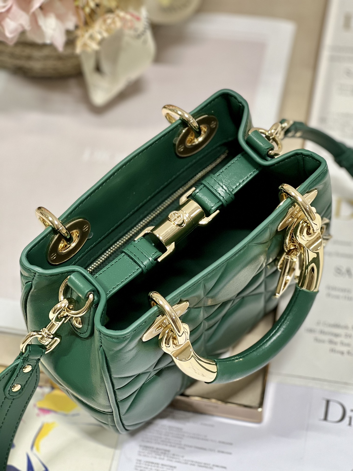 The Lady 95.22 Bag Black/White/Grey/Green For Women 7.5in/ 19cm1:1High-quality replica