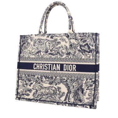 Dior Book Tote shopping bag in blue and beige canvas1:1High-quality replica