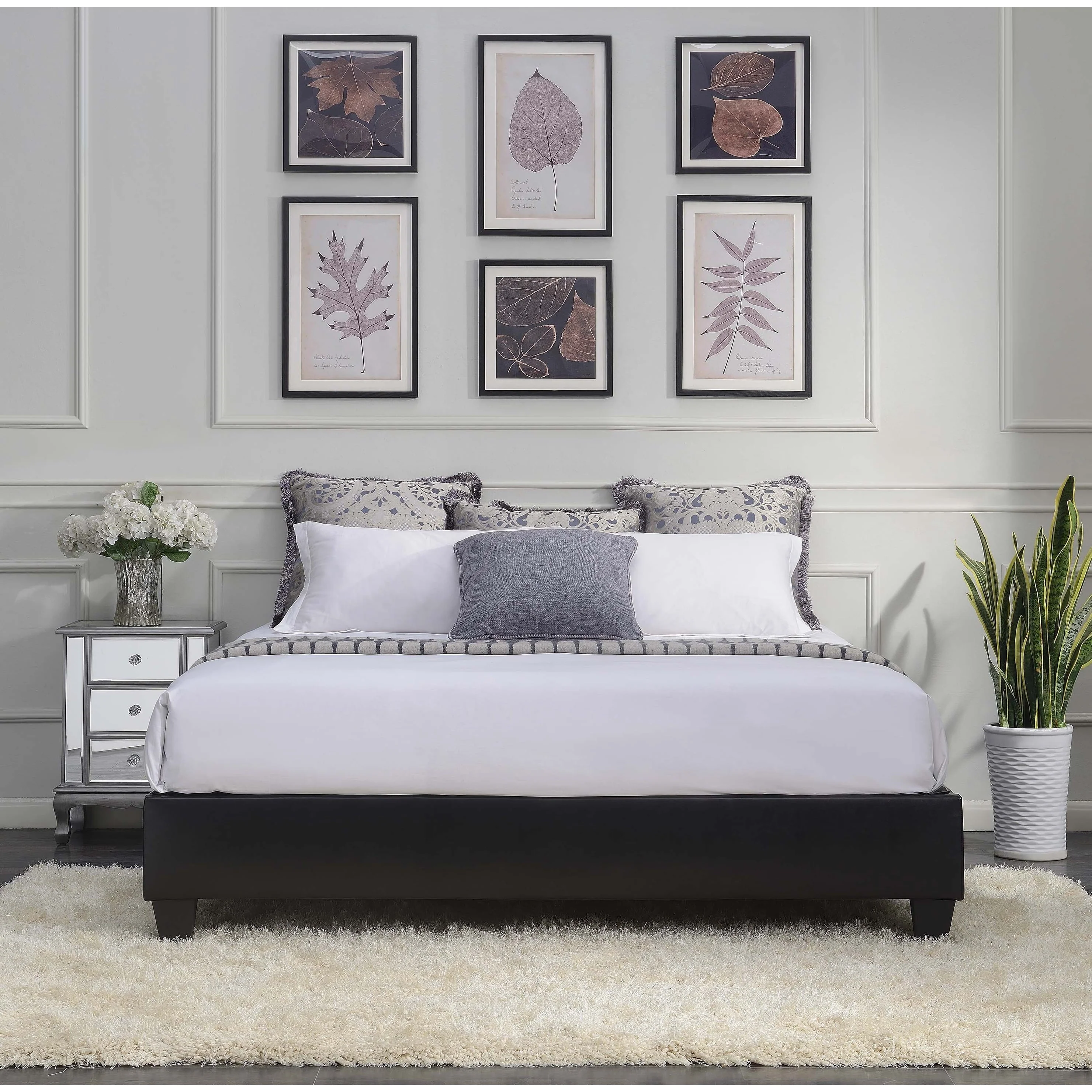 Picket House Furnishings Abby King Platform Bed-Color:Natural,Style:Contemporary,Weight:77,Width:76