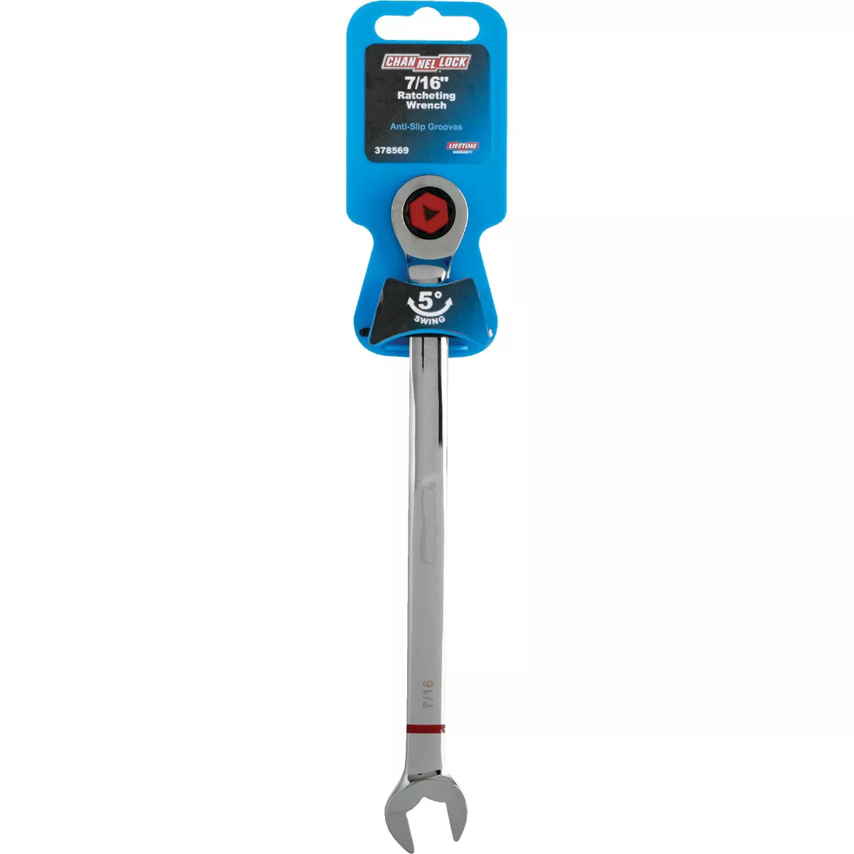 Channellock Standard 7/16 In. 12-Point Ratcheting Combination Wrench