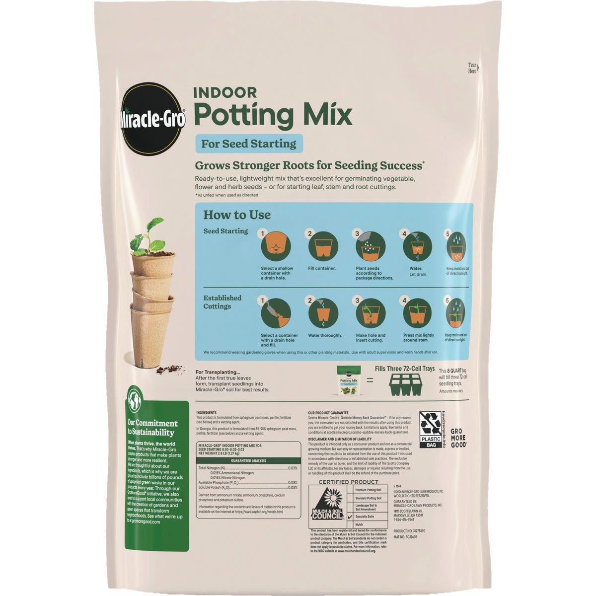 Miracle-Gro 8 Qt. Indoor Seed Starting Potting Mix