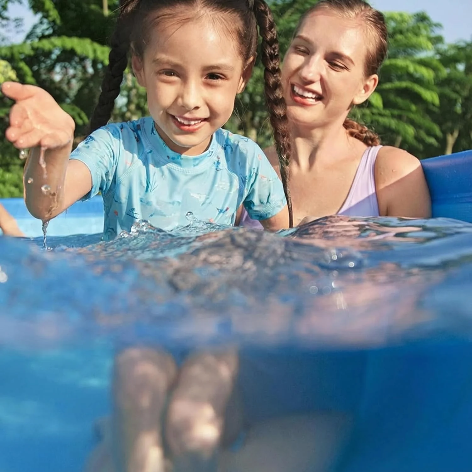 Bestway Steel Pro MAX Round Above Ground Pool, 15 ft x 48 in, Blue - Steel Pro MAX - Image 8 Bestway Steel Pro MAX Round Above Ground Pool, 15 ft x 48 in, Blue - Steel Pro MAX - Image 8