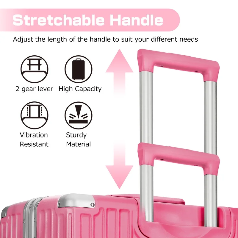 Luggage Aluminium Frame PC ABS Hardshell Suitcase with Spinner Wheels TSA Lock Zipperless Luggage 28 inch Silver - Image 46