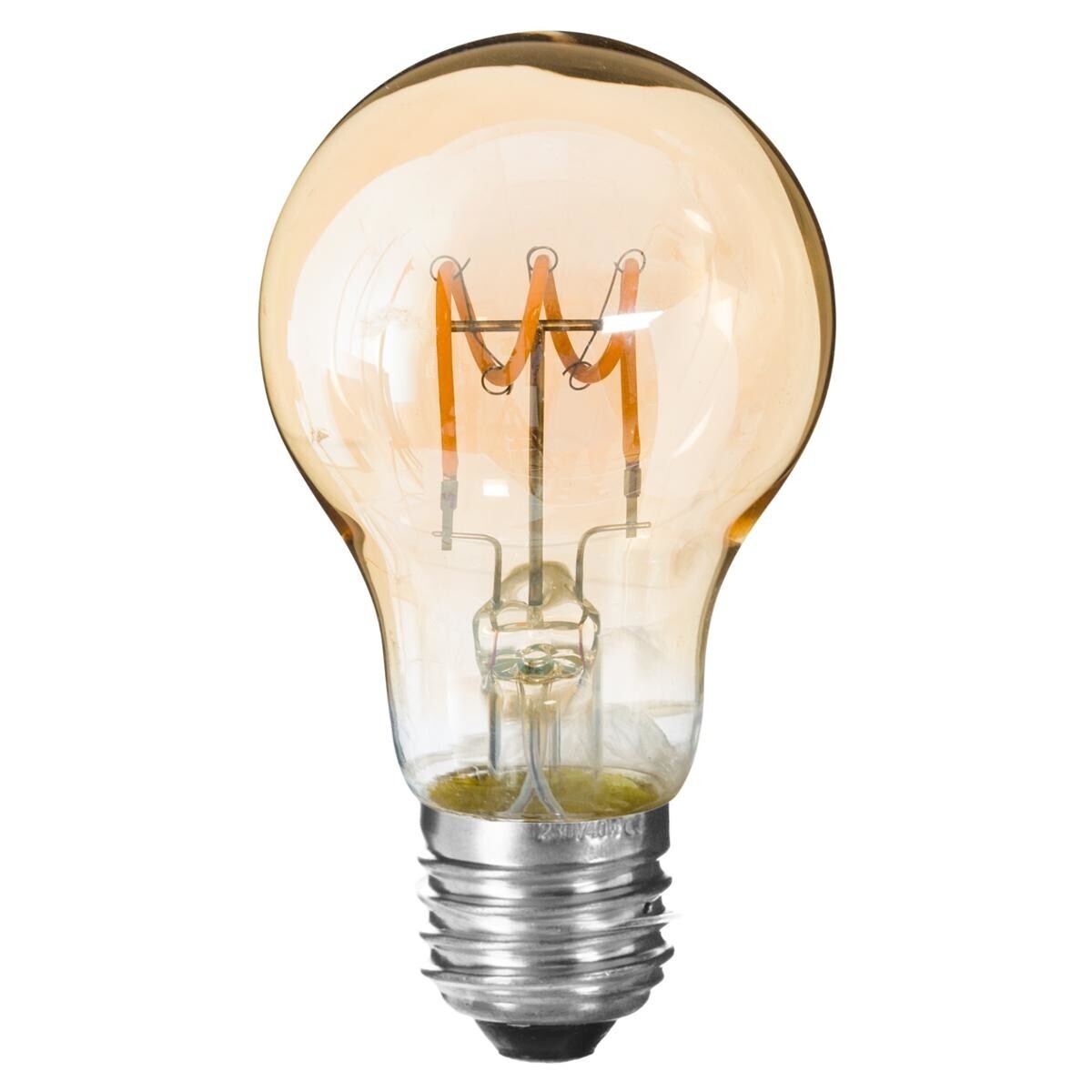 LED bulb "Standard" Twisted Amber, D.6 cm, E27