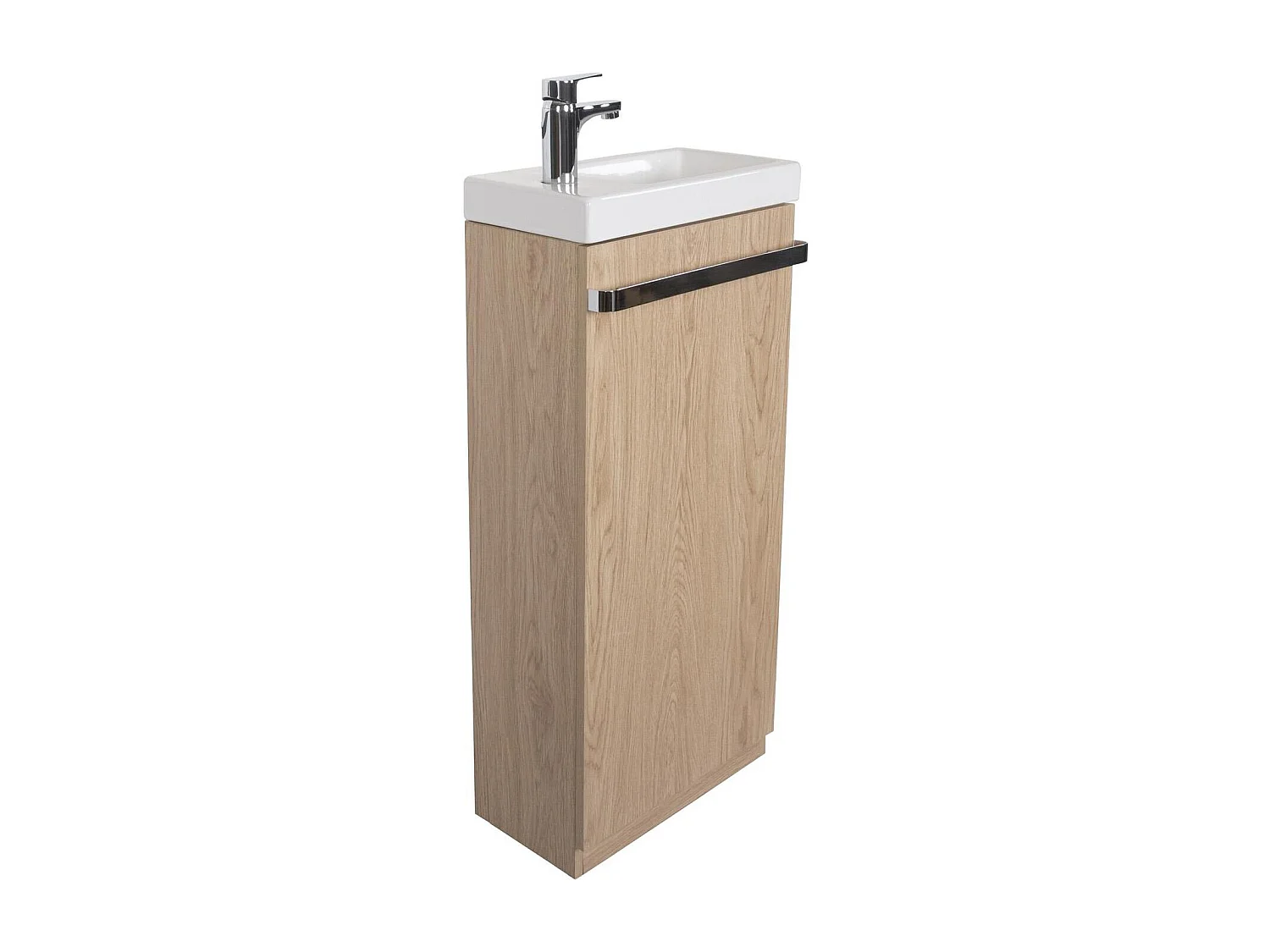 Meuble lave-mains sur pieds JOHANN décor chêne