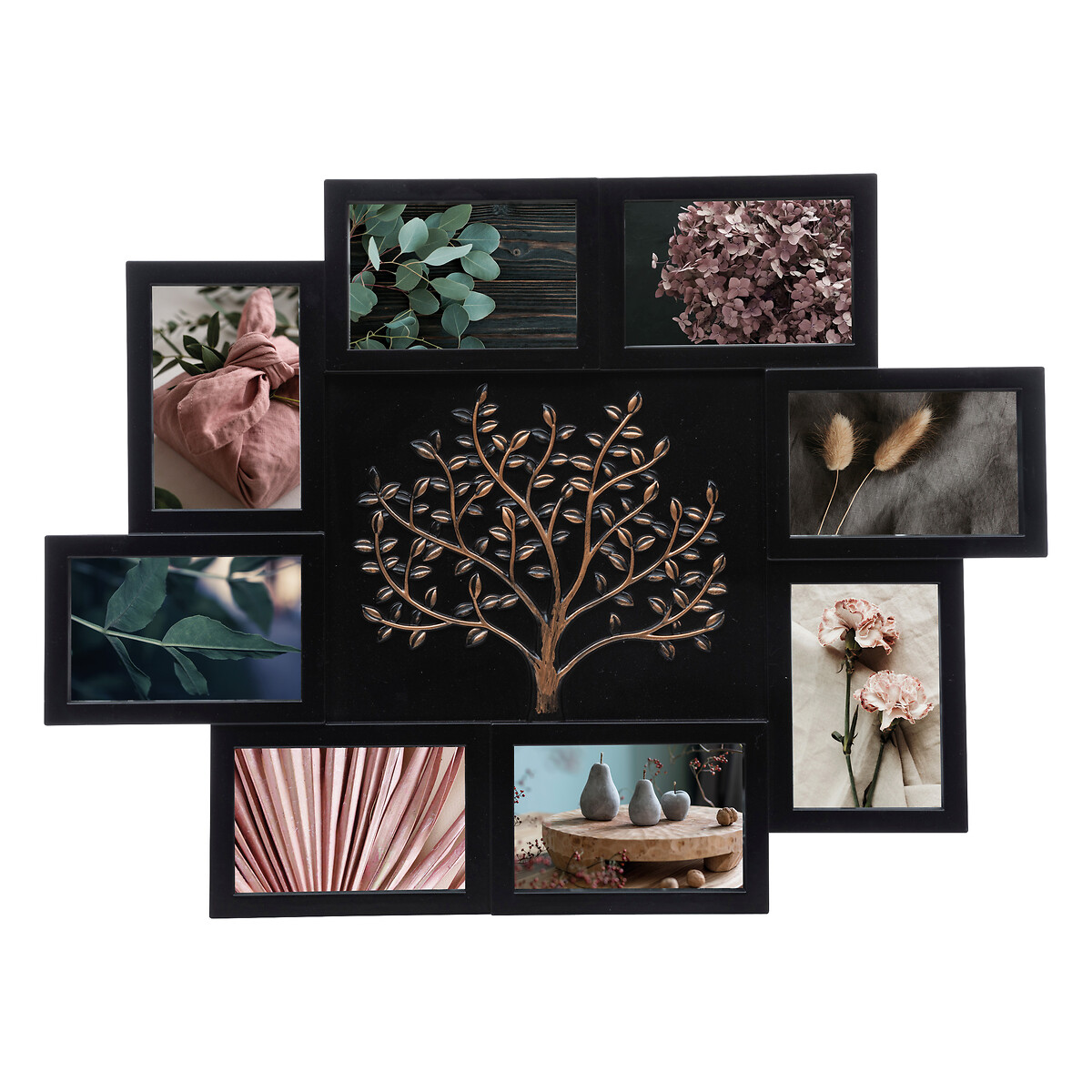 Collage picture frame"David" Black, h.46 cm, 8 photos