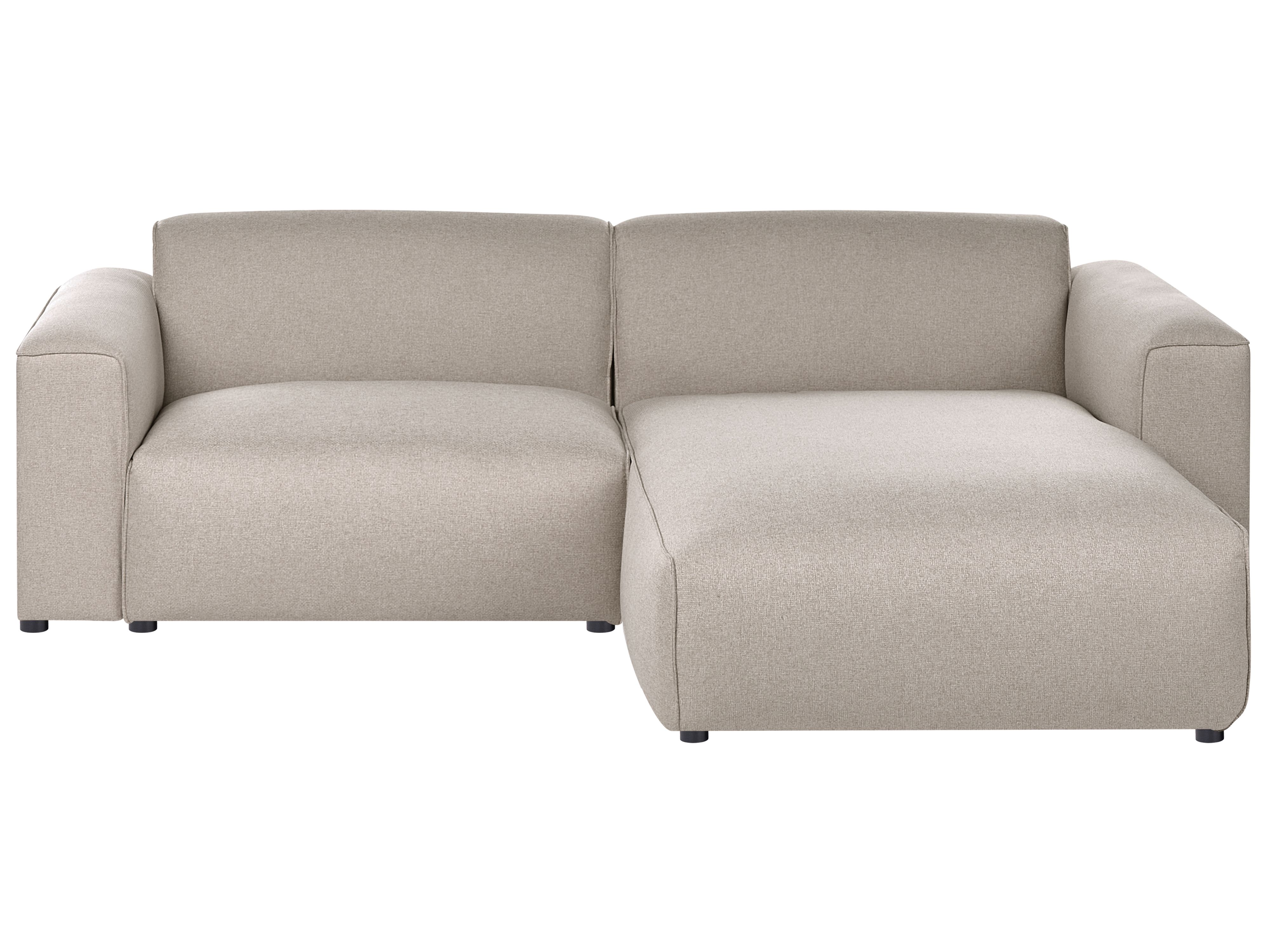 Corner Sofa 3 Seater FAABORG Fabric Beige Left Hand