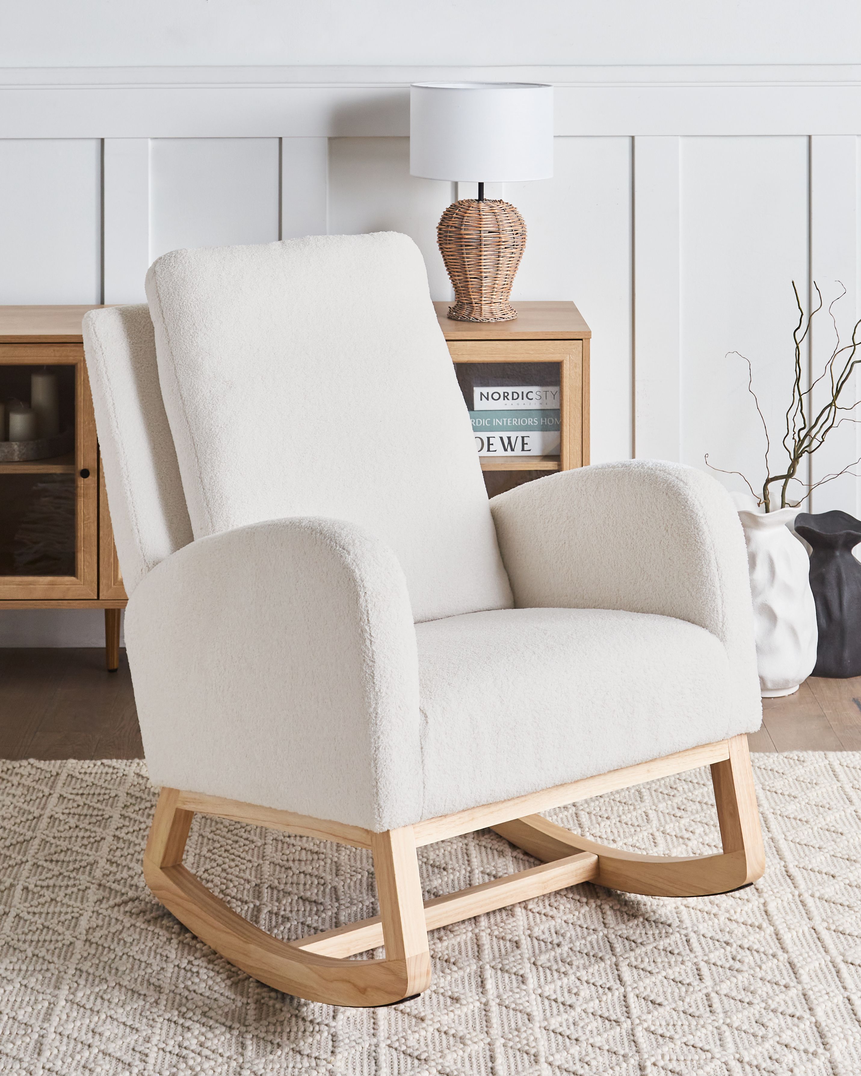 Rocking Chair ALSTA Boucle Off-White