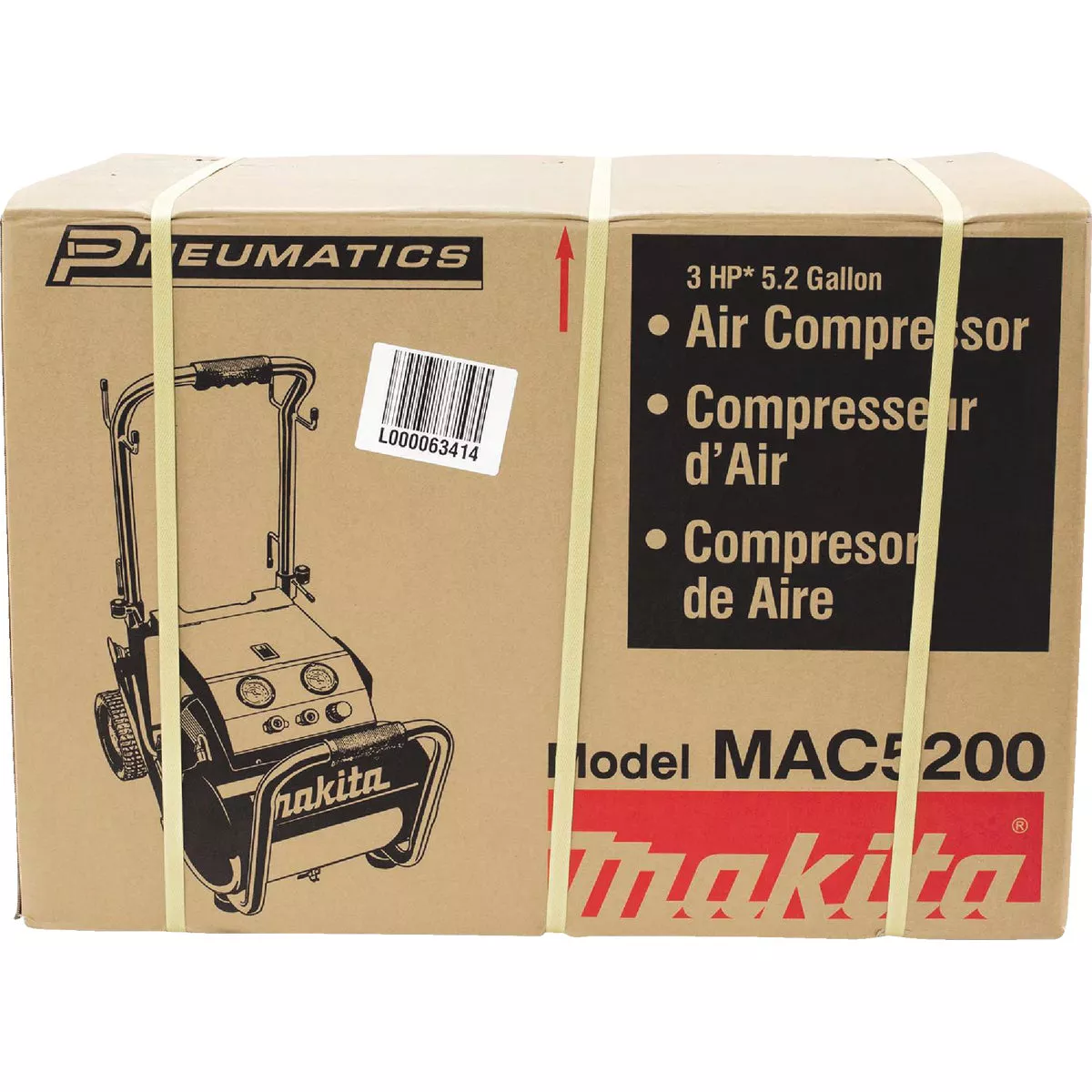 Makita Big Bore 5.2 Gal. Portable 140 psi Air Compressor