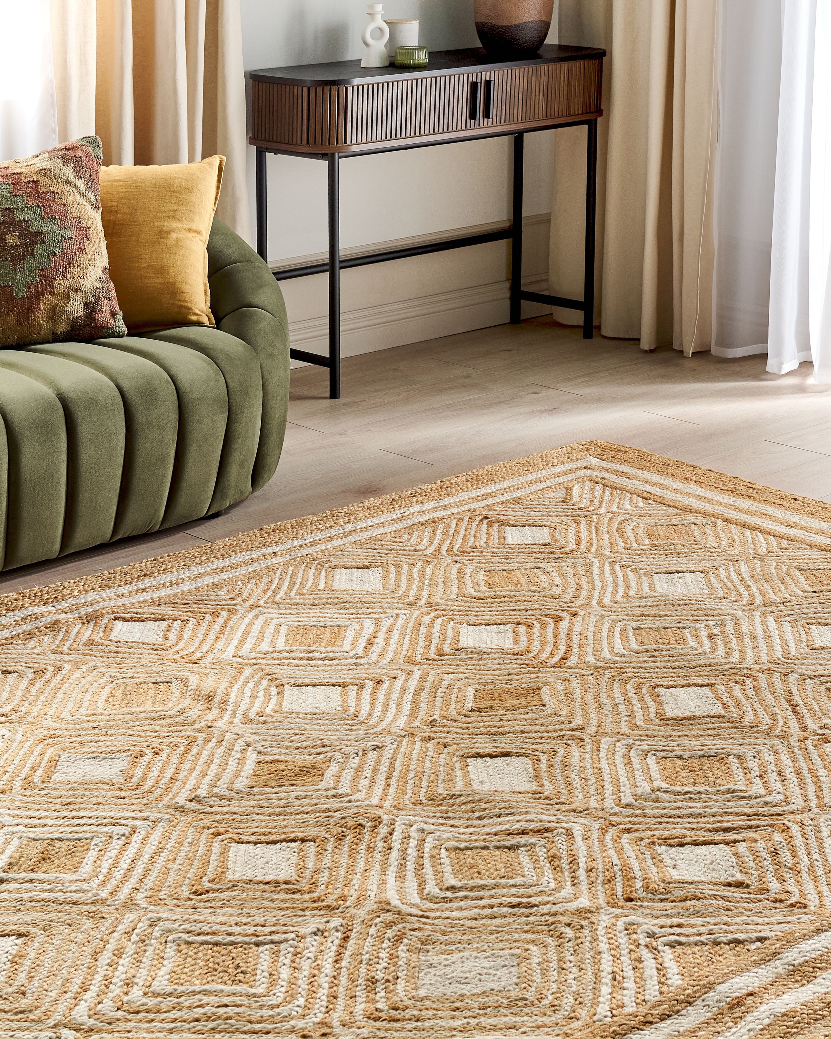 Rug MENGEN Beige 200 x 300 cm Jute