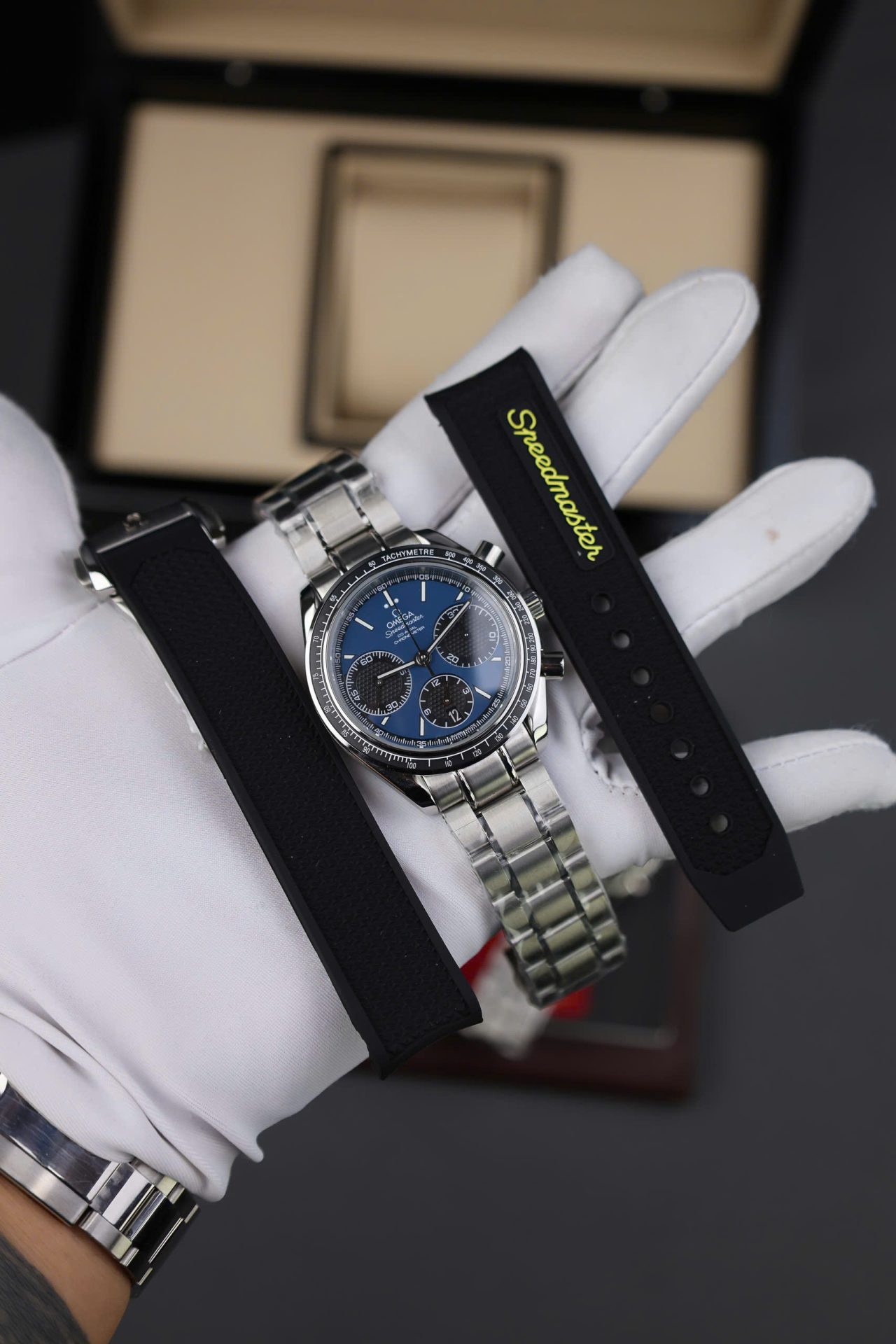 Omega Speedmaster Replica Watch Racing Chronograph Dial Blue 40mm - Top club