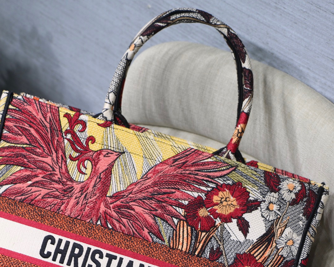 Christian Dior Large Dior Book Tote Red Multicolor, For Women, Women’s Handbags 16.5in/42cm CD1:1High-quality replica
