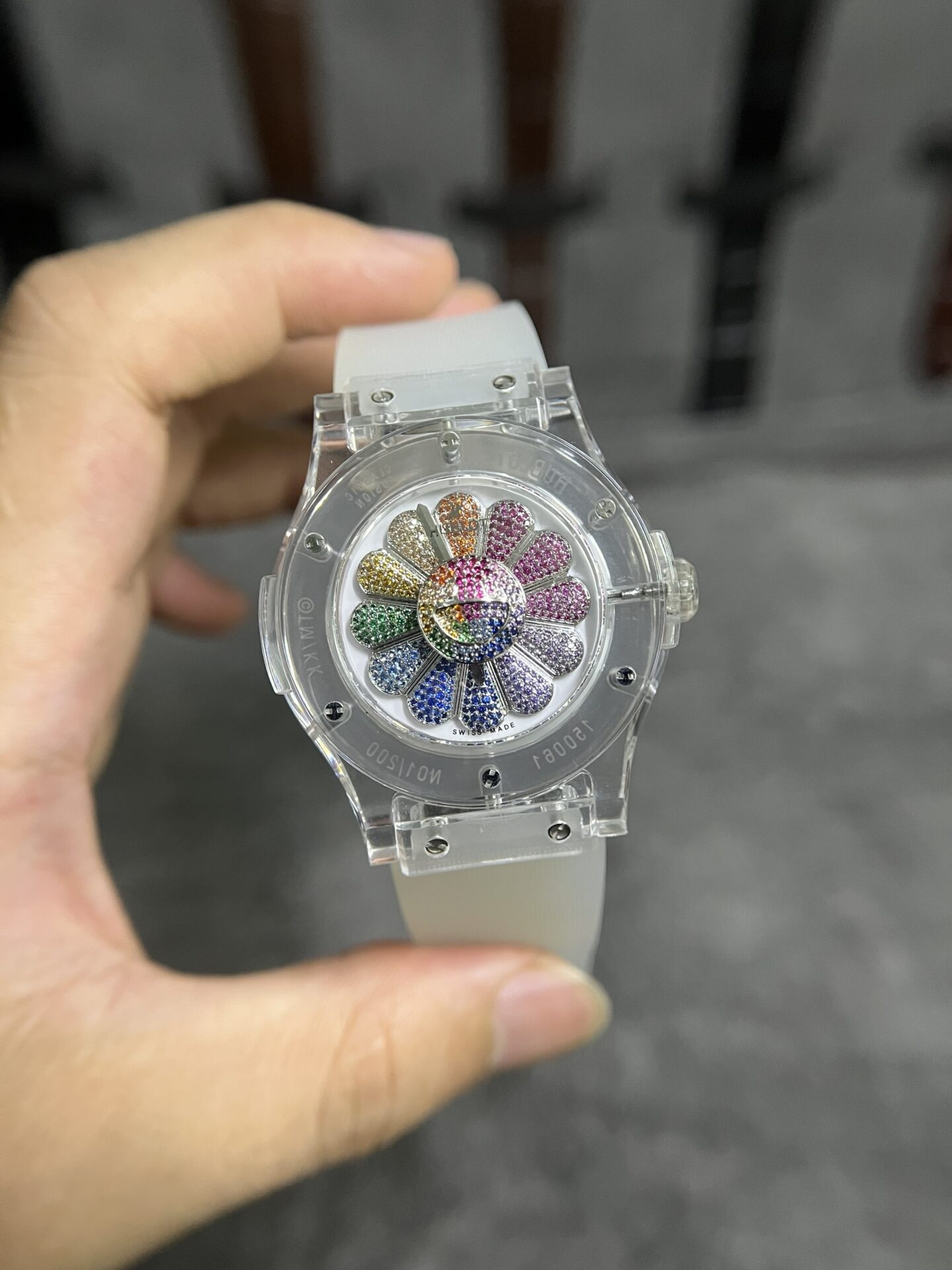 Hublot Replica Watch Takashi Murakami Sapphire Rubber Strap 42mm - Elite Watch Atelier