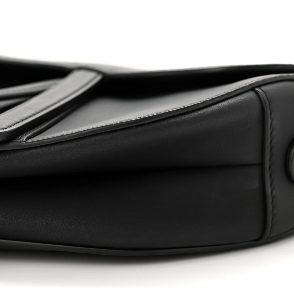 Dior Black Ultra Matte Calfskin Leather Medium Saddle Bag Matte Black Hardware High-quality Replica1:1High-quality replica