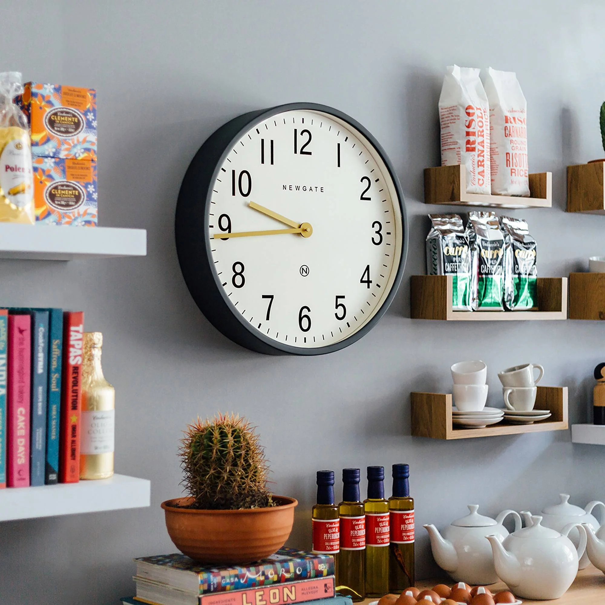 Newgate Mr Edwards wall clock in grey