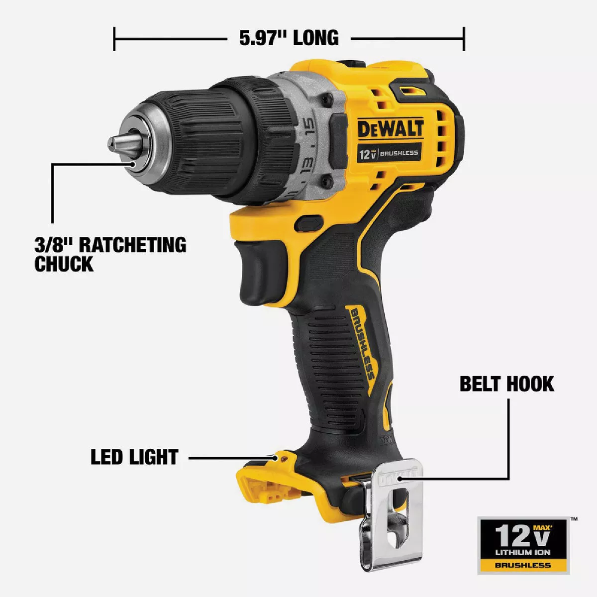 DEWALT XTREME 12V MAX 2-Tool Brushless Cordless Drill & Impact Driver Combo Kit with (2) 2.0 Ah Batteries & Charger