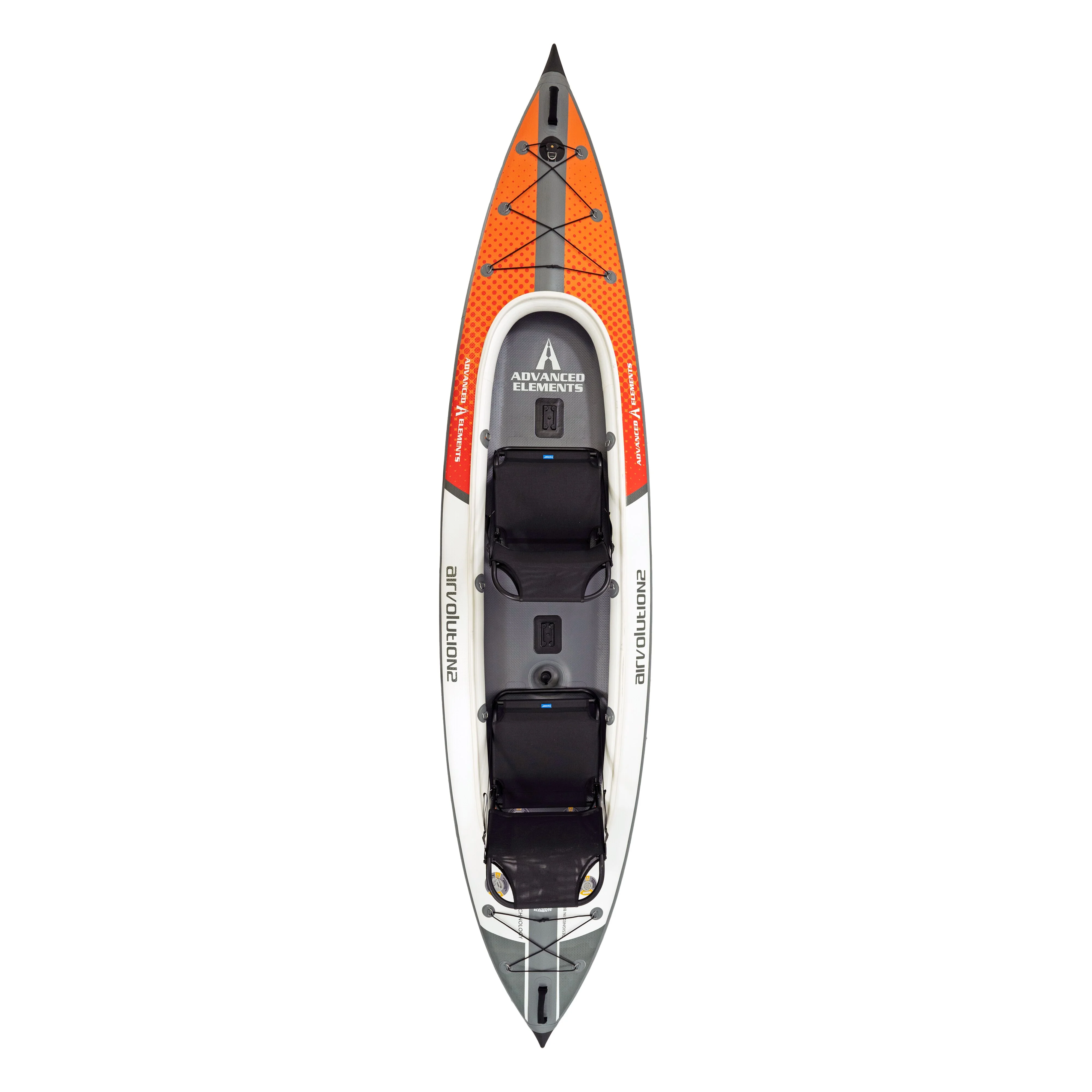 Advanced Elements AirVolution? 2 Pro - Inflatable Kayak with Pump - Recreational Tandem Kayak - 14.5 ft - Orange - Image 2