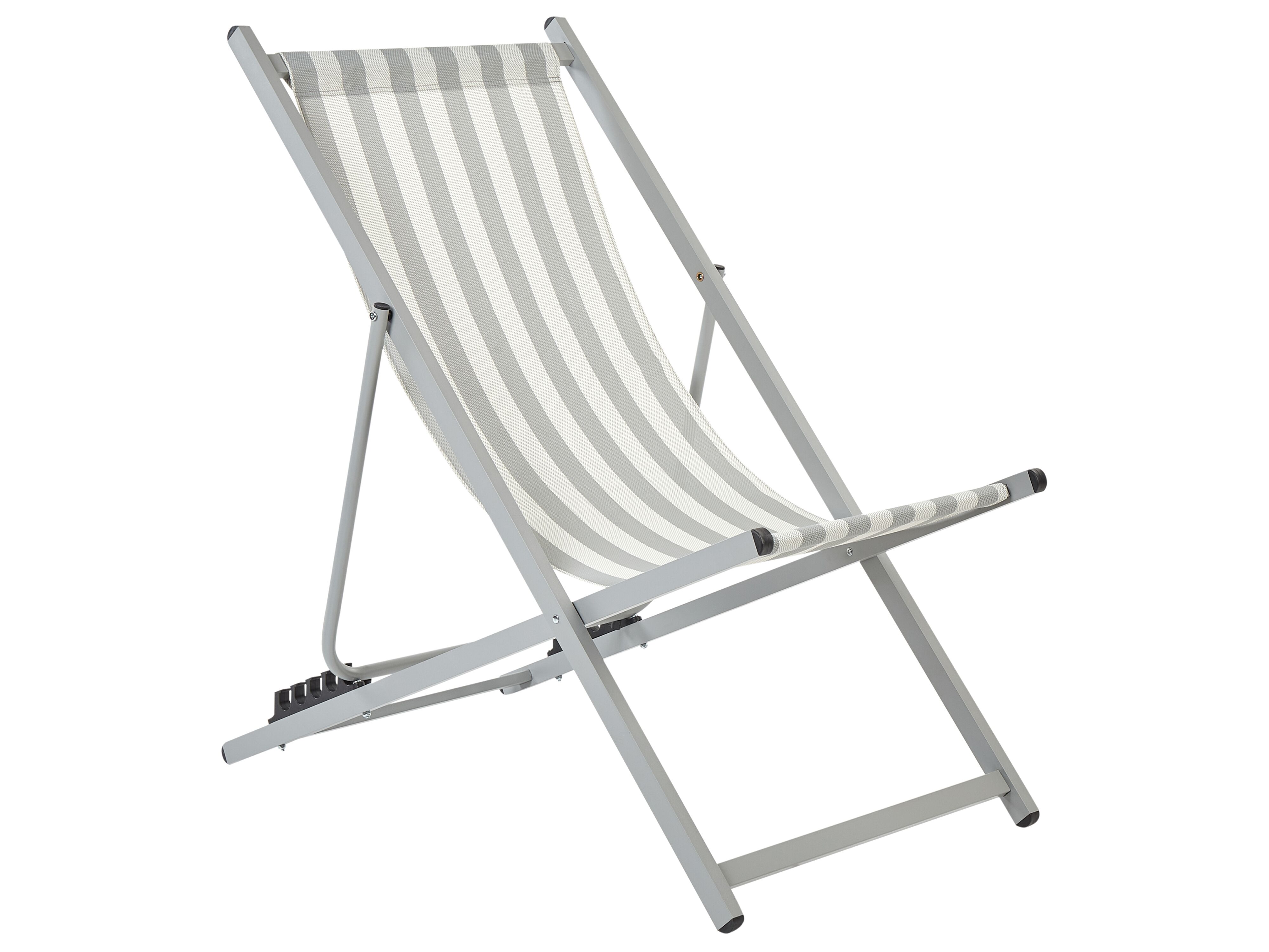 Folding Deck Chair LOCRI II Metal Light Grey