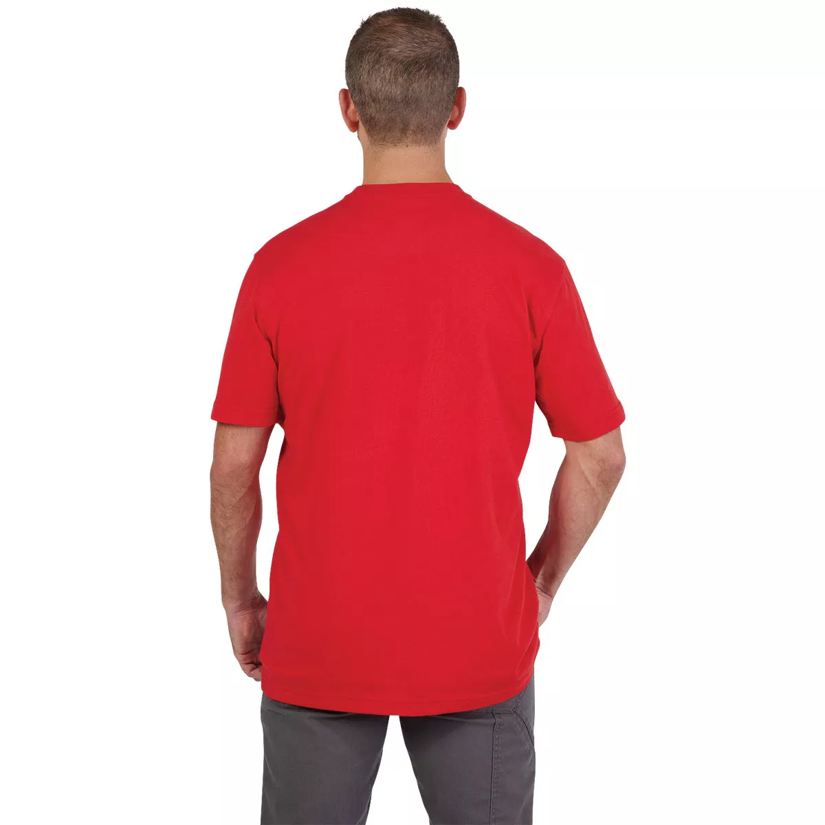 Milwaukee XL Red Short Sleeve Men's Heavy-Duty T-Shirt