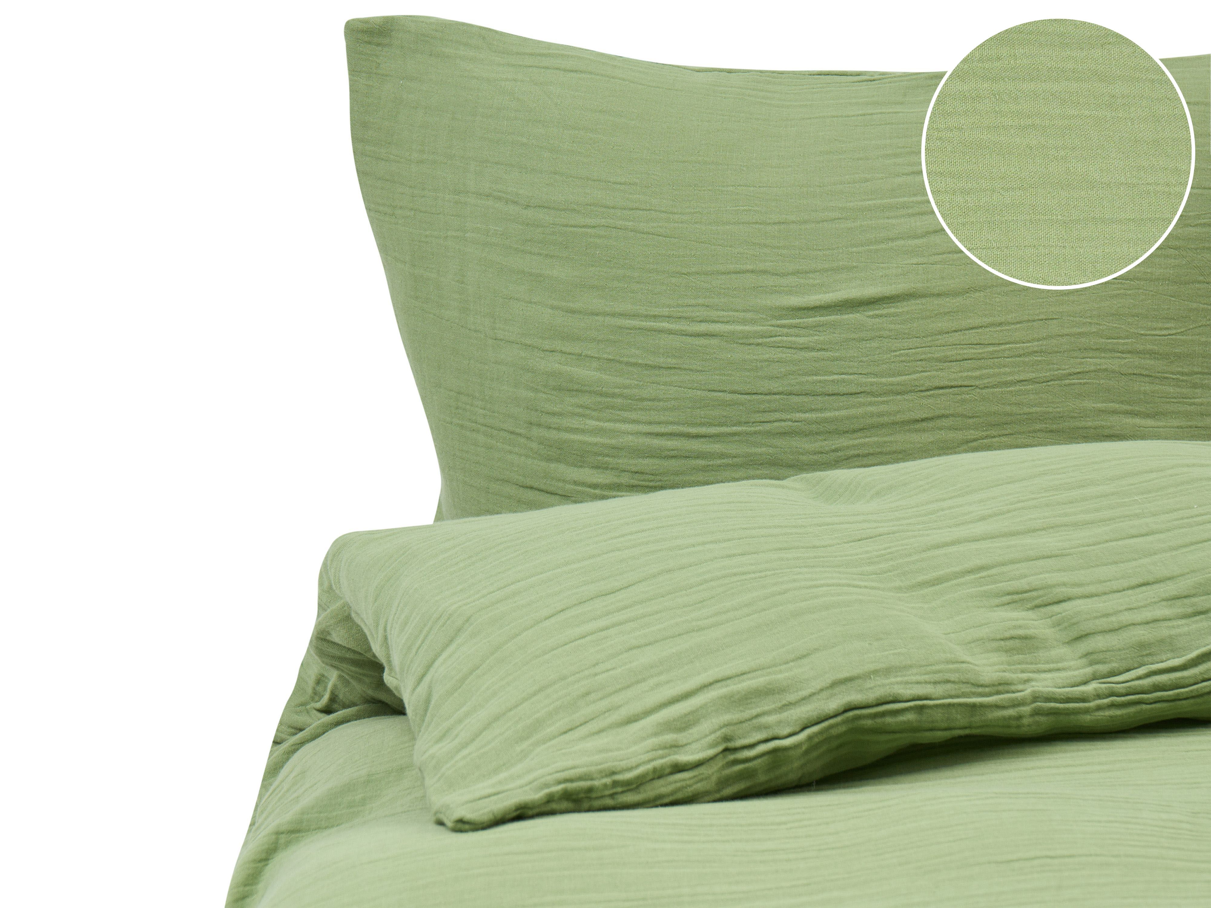 Duvet Cover Set SUMNER Muslin 220 x 240 cm Green