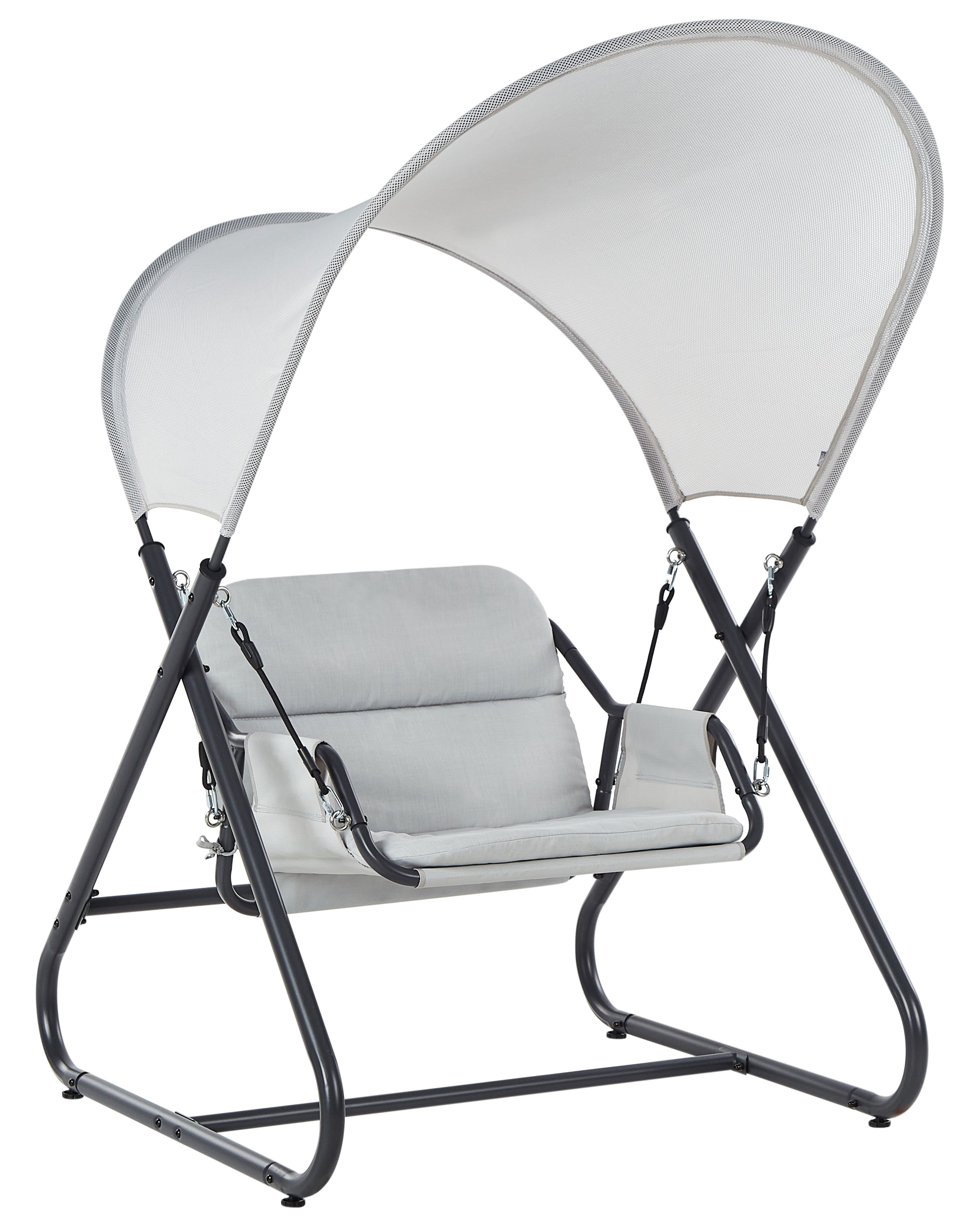Patio Swing SOLAGNA Metal Light Grey