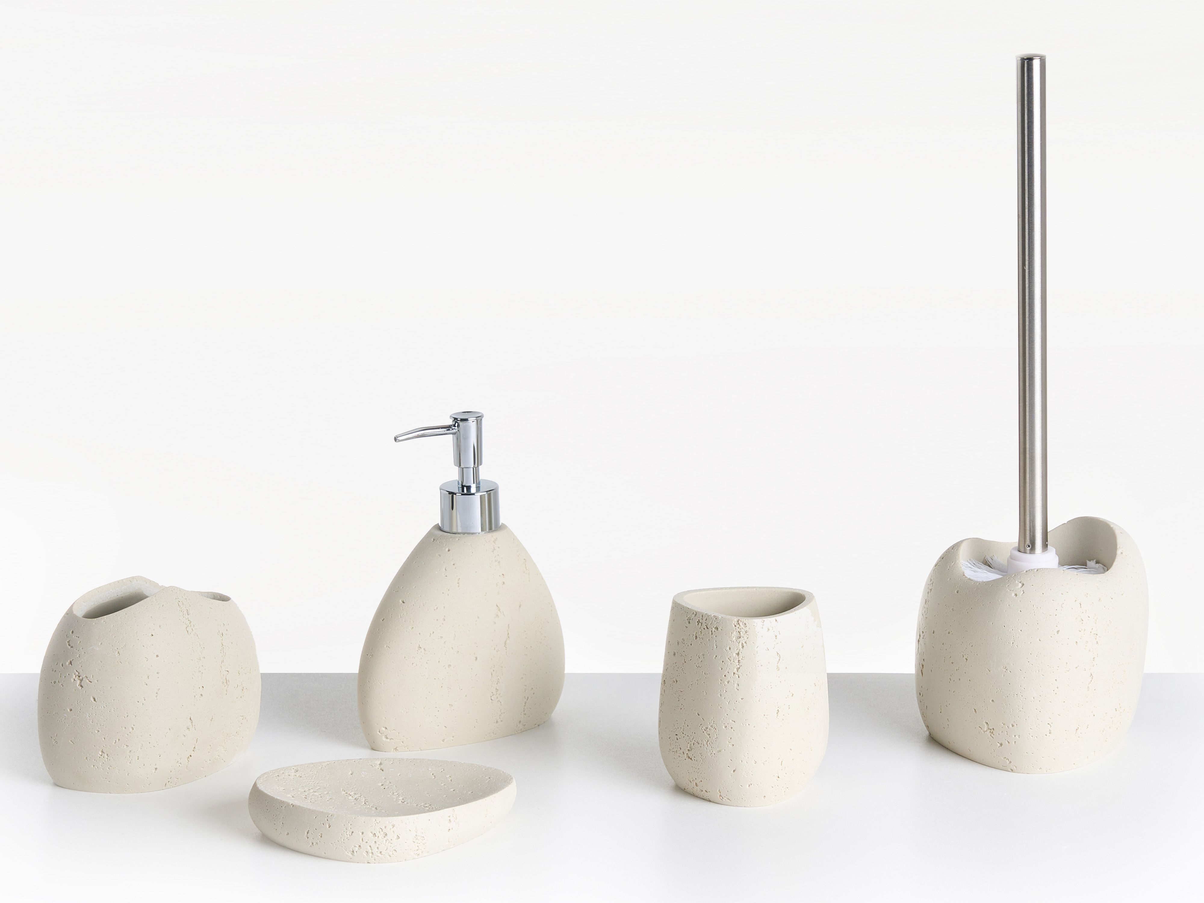 5-Piece Bathroom Accessories Set COATA Light Beige