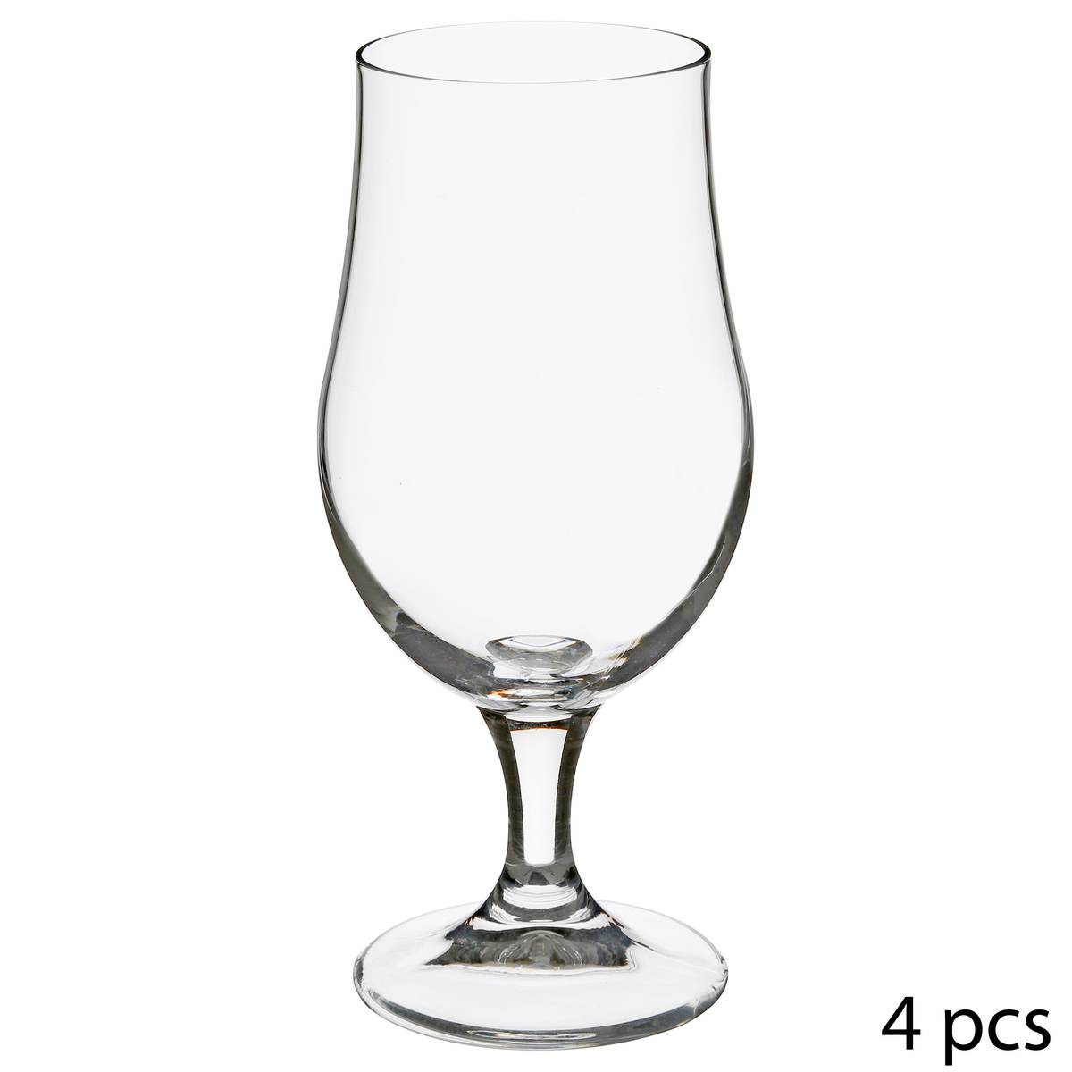 Set of 4 "Biere" beer glasses 370 ml, Transparent