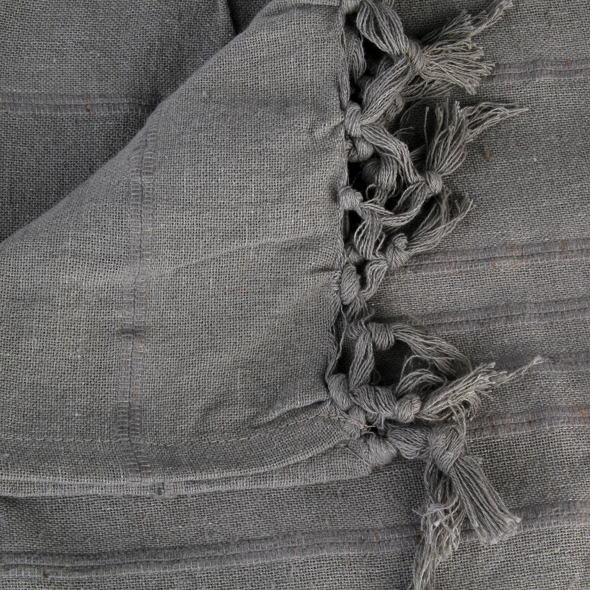 Printed bed throw, cotton Grey, 160x220 cm