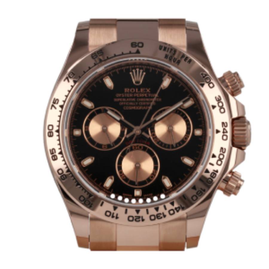 Rolex Daytona Cosmograph 116505 Everose Gold Black Dial Replica - Elite Watch Atelier