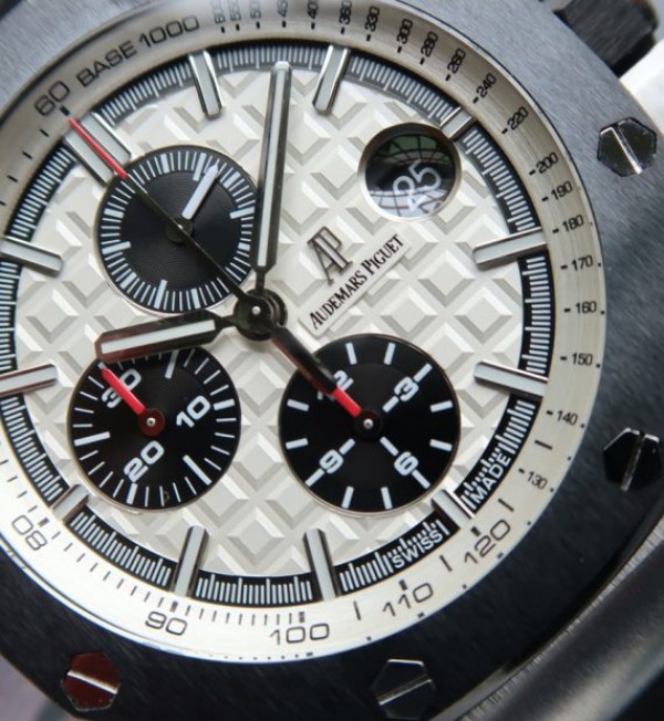 Replica Audemars Piguet JF Royal Oak Offshore 44mm White/Black Dial Rubber Strap A3126 - Elite Watch Atelier