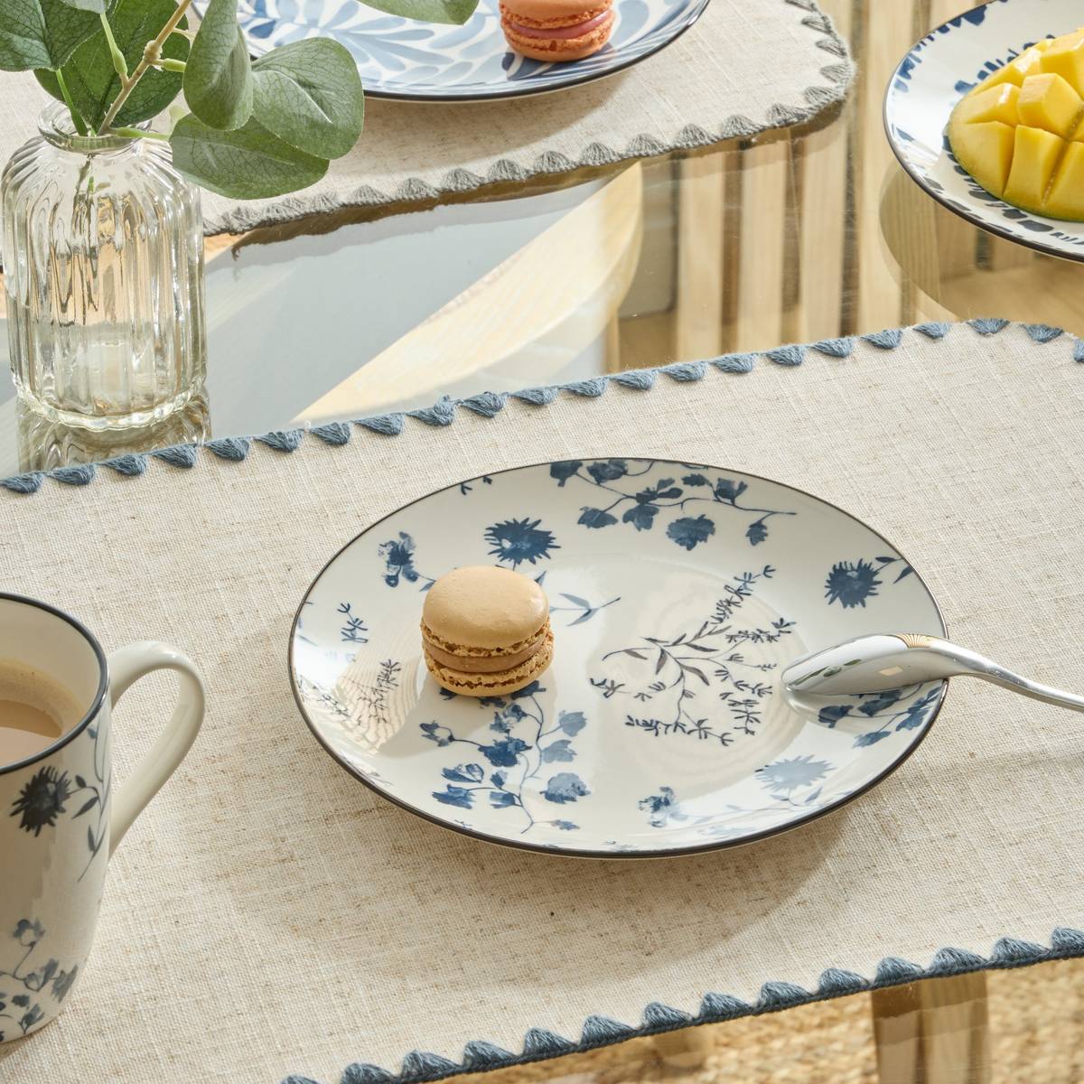 Set of 6 dessert plates "Umami" Porcelain, D.19.4 cm