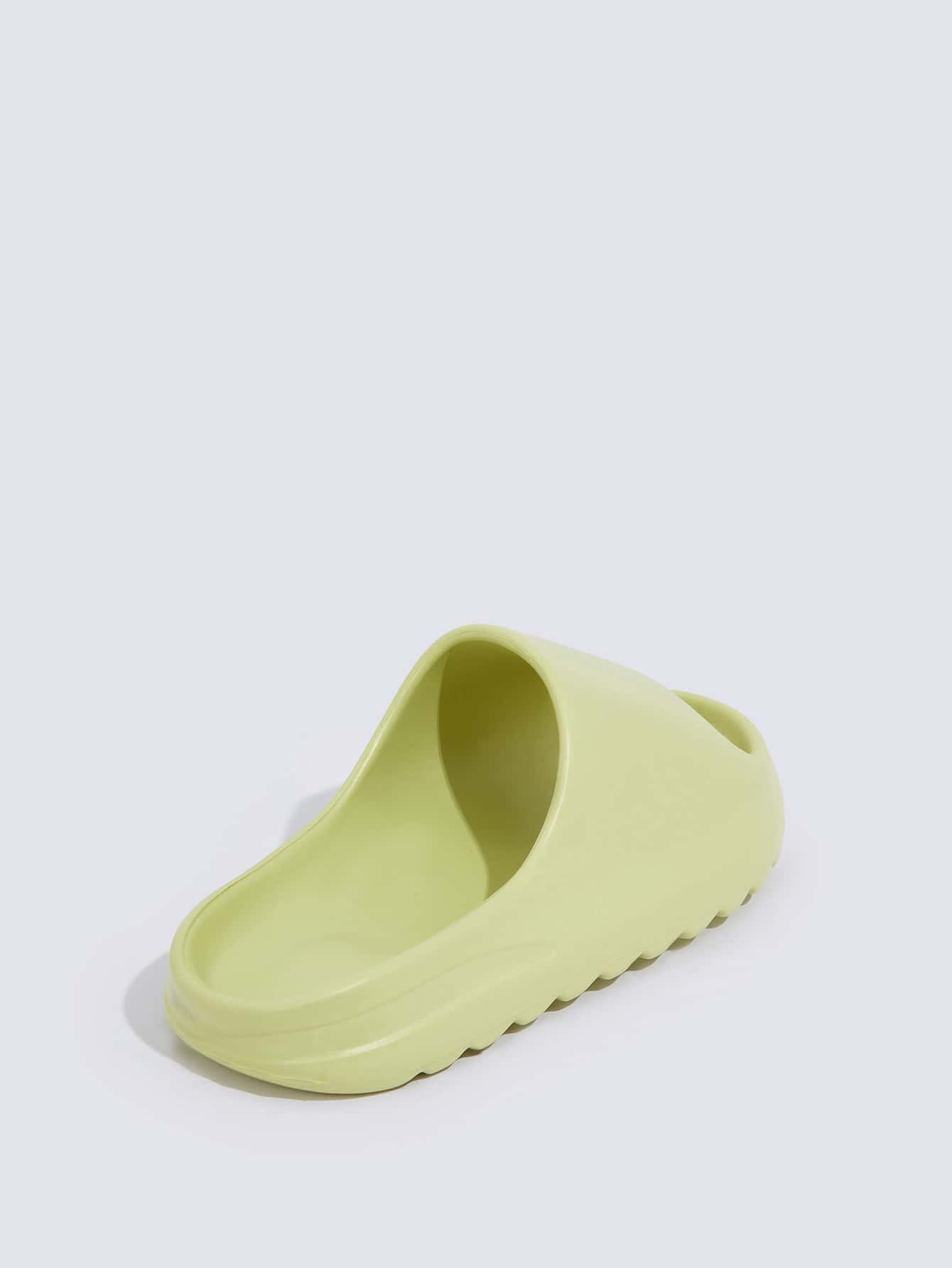 CUCCOO Basic Women Single Band Slides, Fashion Yellow EVA Slides