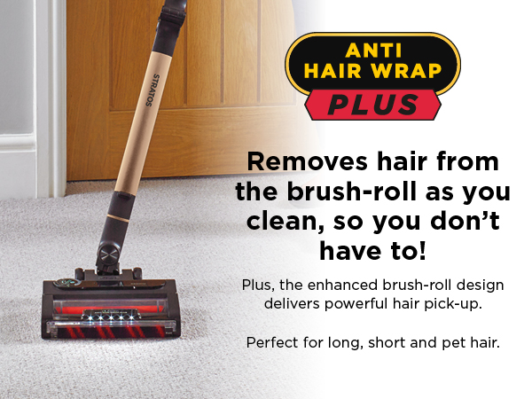 Shark Stratos Cordless Stick Vacuum Cleaner Pet Pro with Anti Hair Wrap Plus features