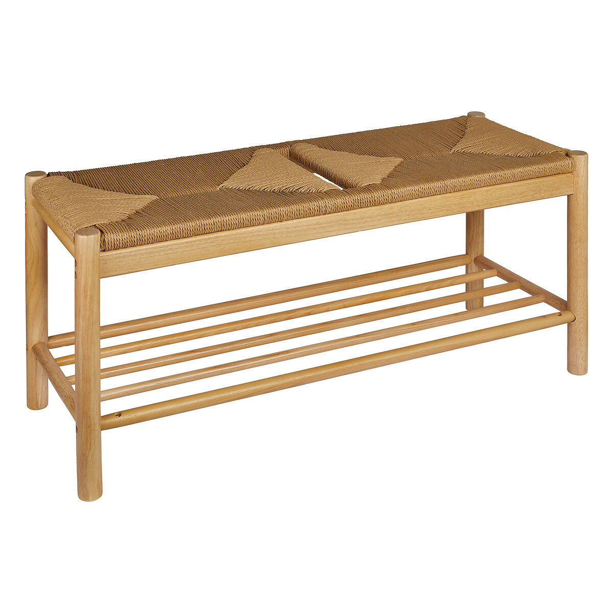 Bench "Maesi" Rubberwood, Beige, 95x35 cm